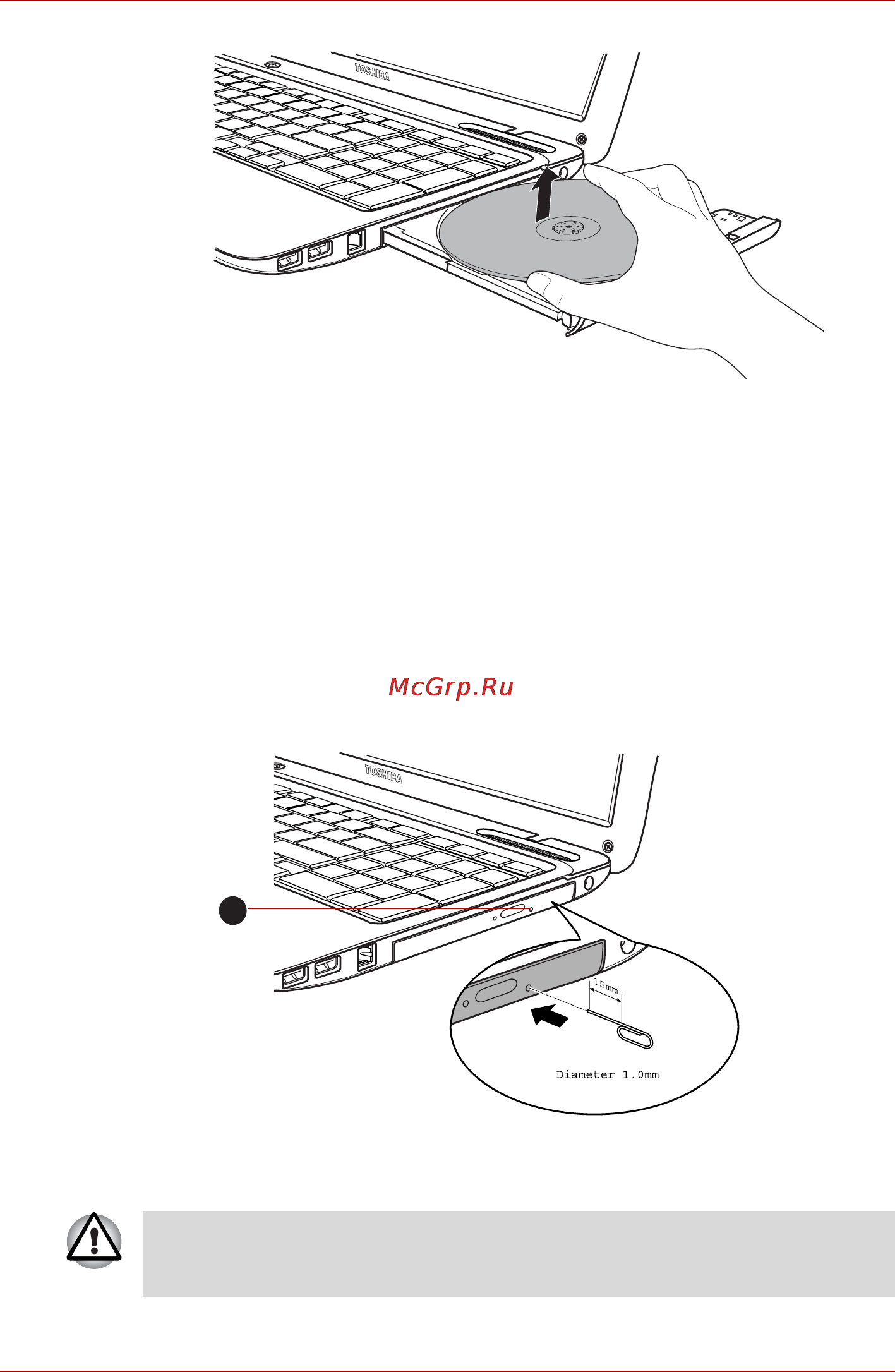 Toshiba Satellite L755D-11X [90/205] Как извлечь диск если лоток не открывается