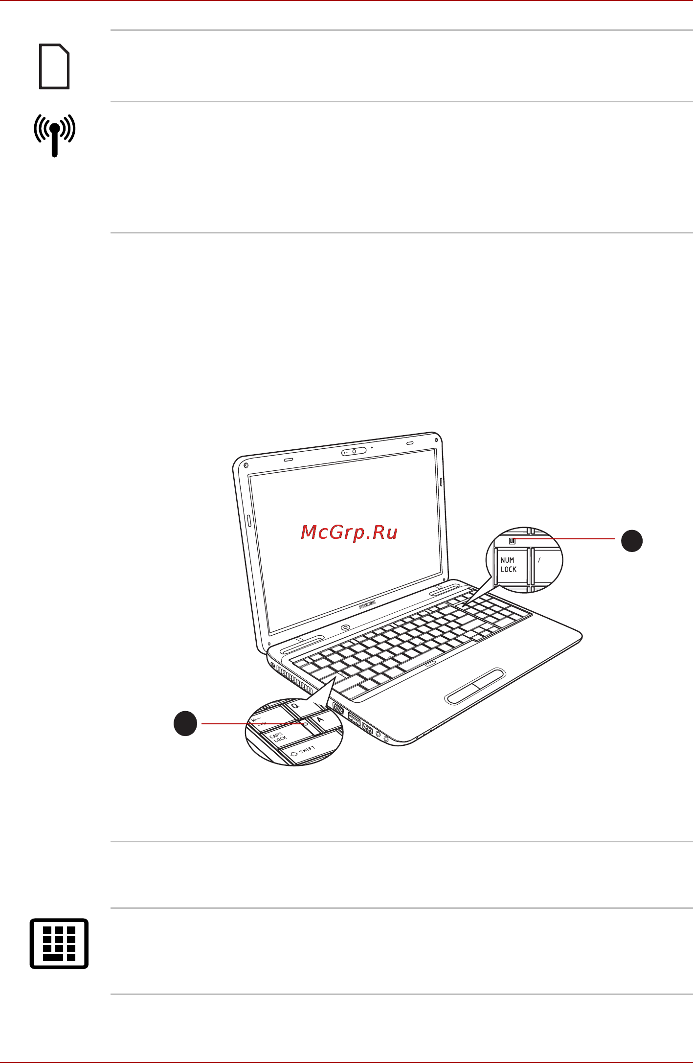 Toshiba Satellite L755D-11W [47/205] Индикаторы клавиатуры
