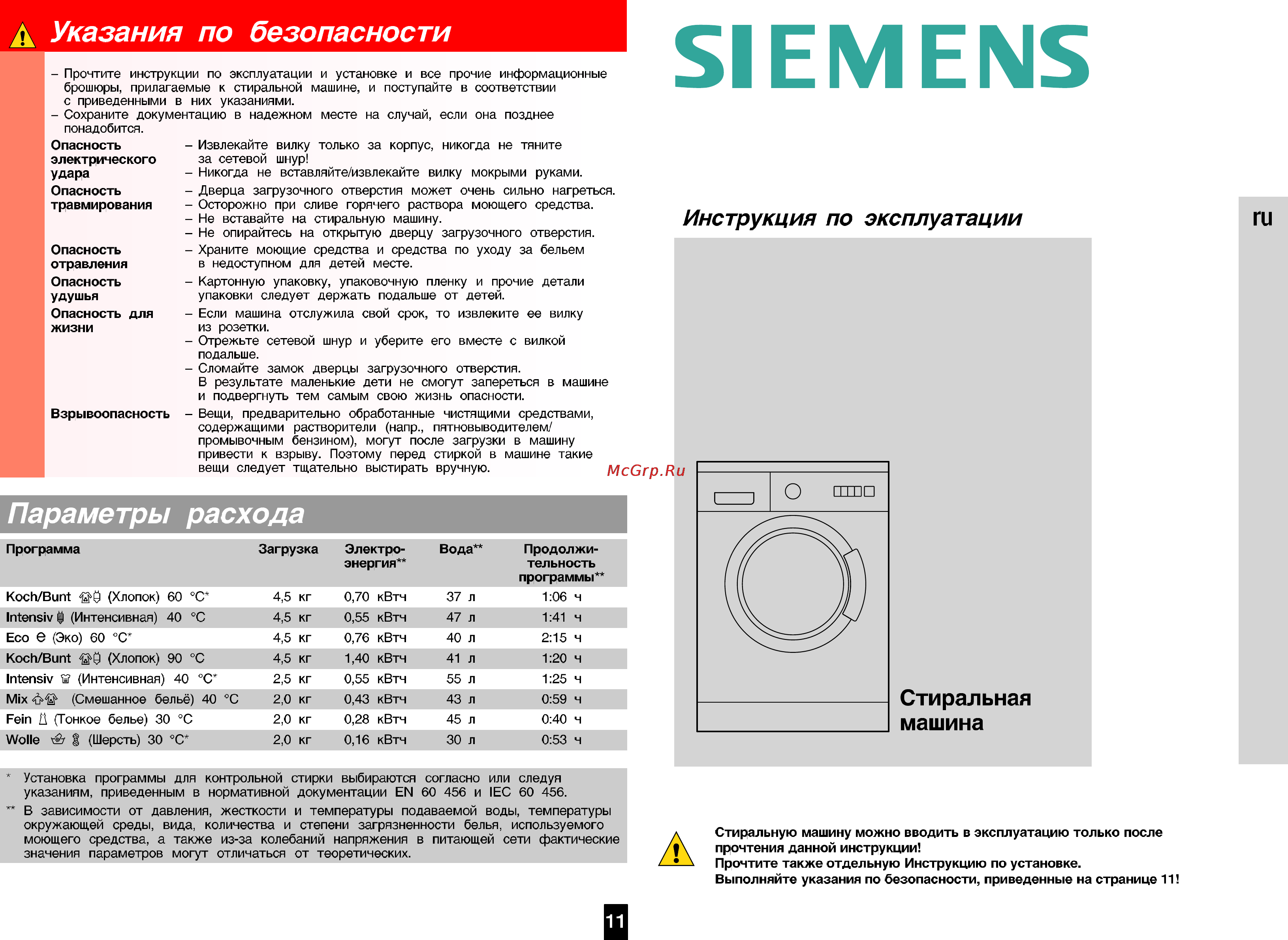 Siemens WS10F260OE Инструкция по эксплуатации онлайн [8/8] 50293