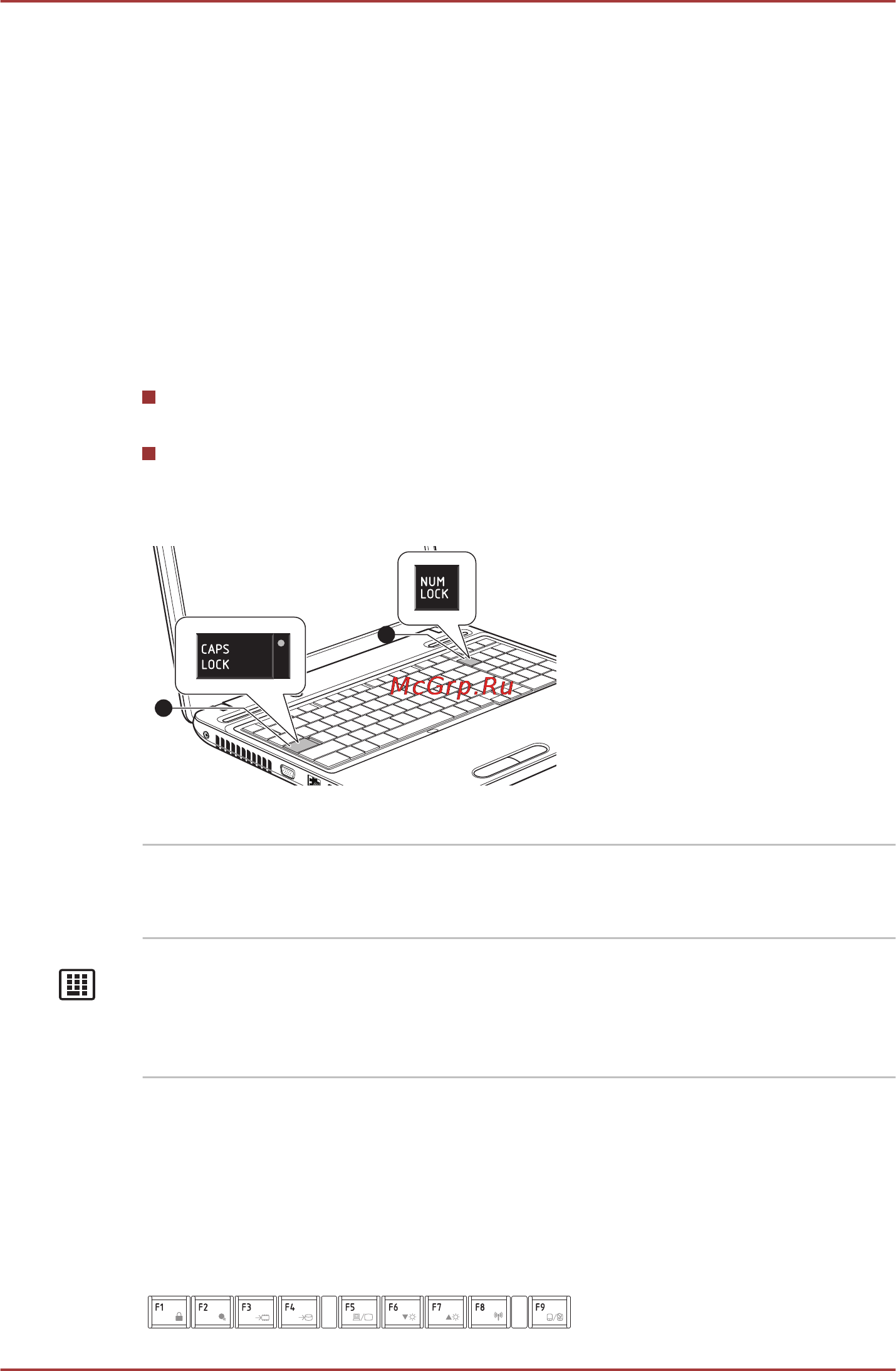 Toshiba Satellite L775-13G [55/202] Индикаторы клавиатуры