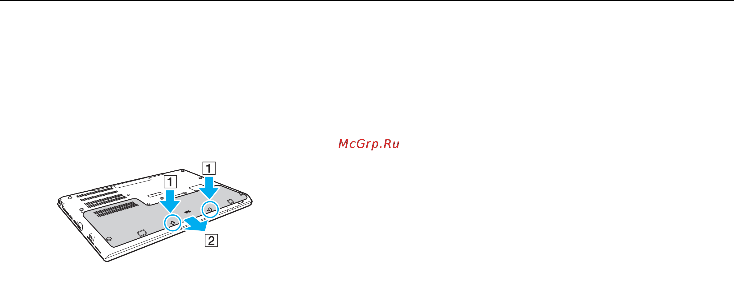 Sony VPCSB2Z9R/B Black [25/210] Для извлечения аккумулятора