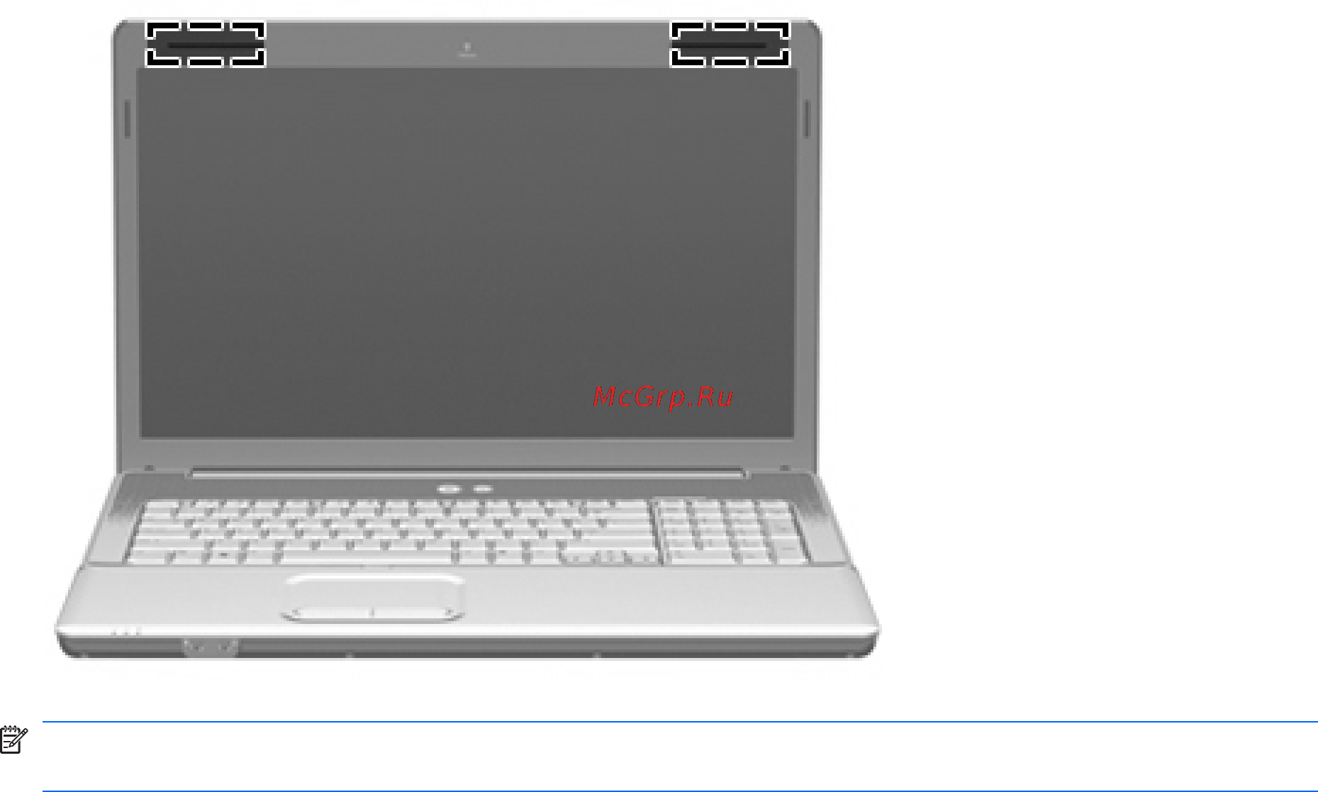 Compaq CQ61-424ER WN515EA [61/271] Антенны беспроводной связи