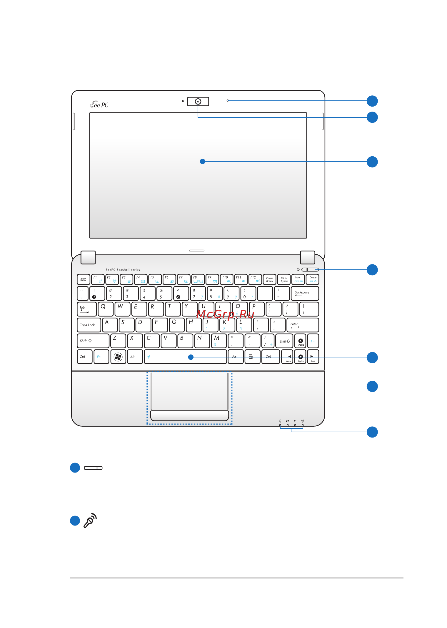 Asus EeePC 1015B Black Инструкция по эксплуатации онлайн [11/66] 127474