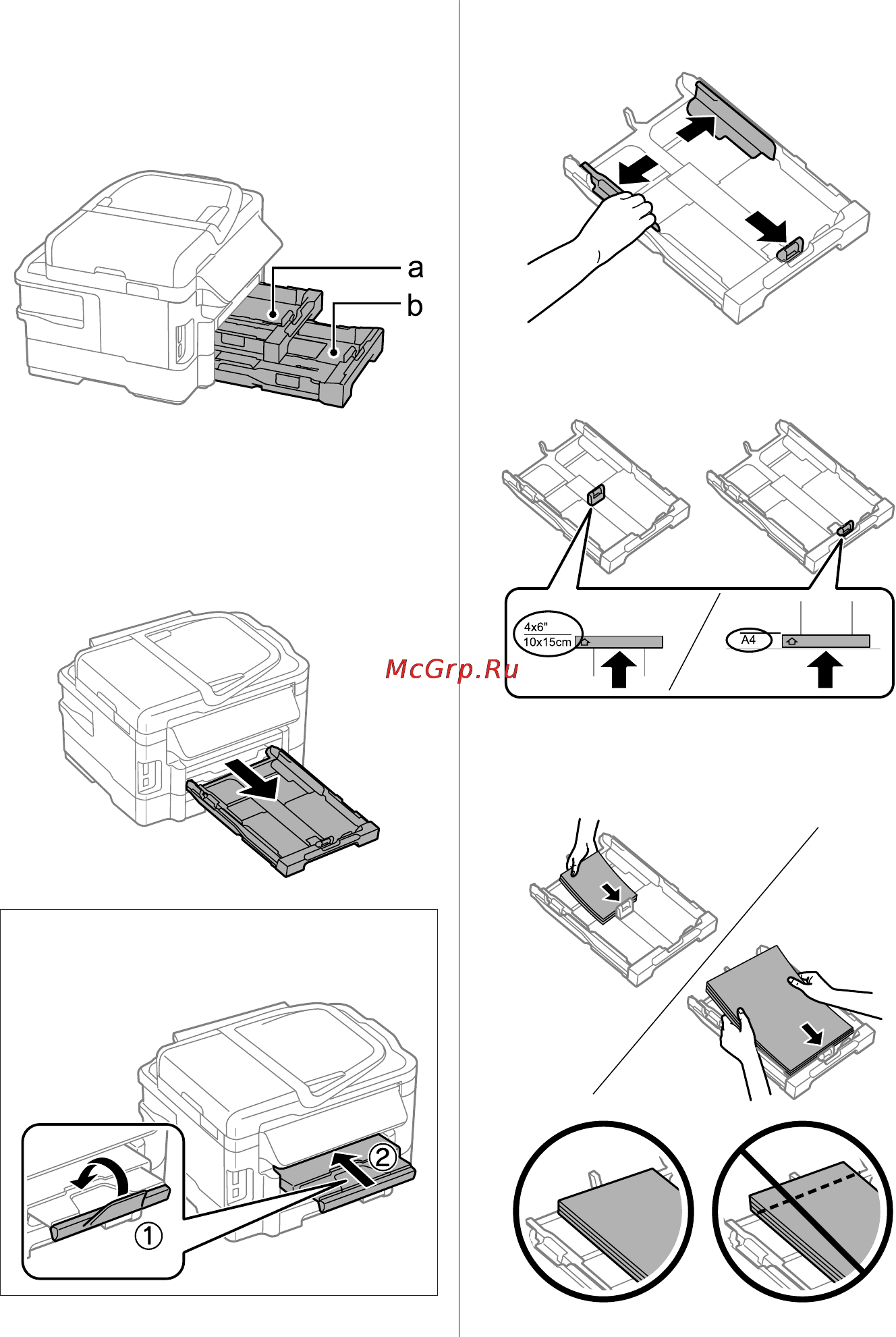 Epson Stylus Photo RX500 [8/132] Loading paper into the paper cassette