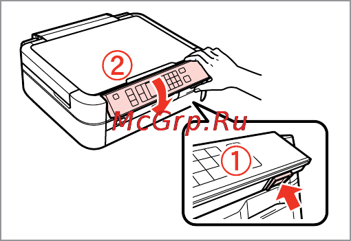 Epson Stylus TX650 [12/88] Adjusting angle of control panel