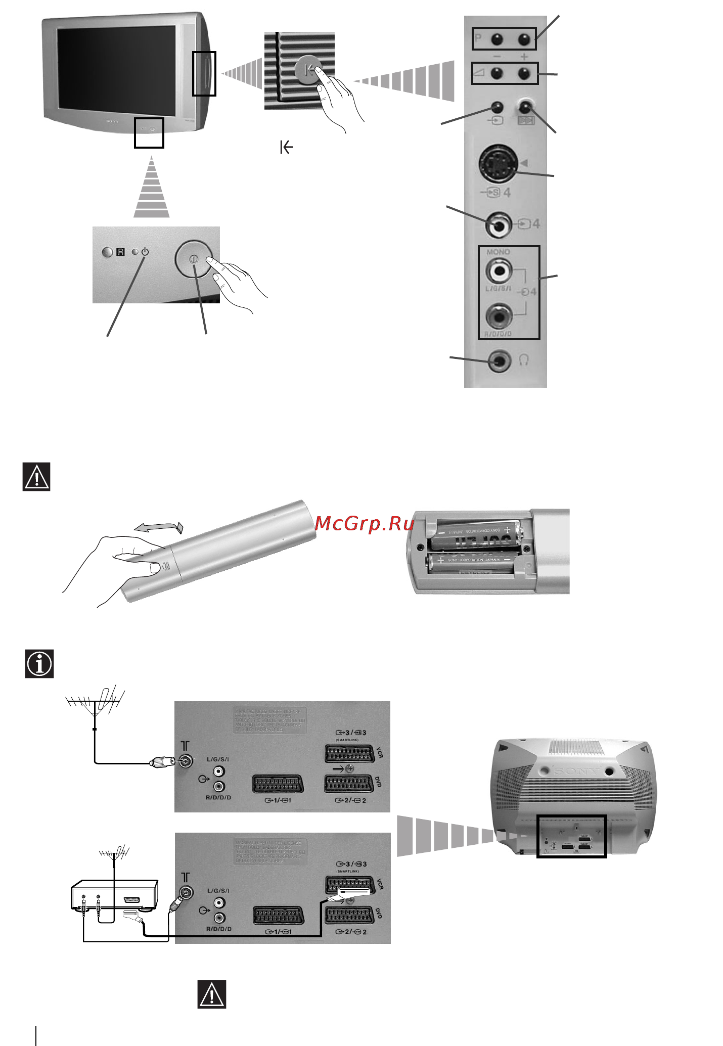 Sony KV-32LS60K [6/124] Connecting the aerial and vcr