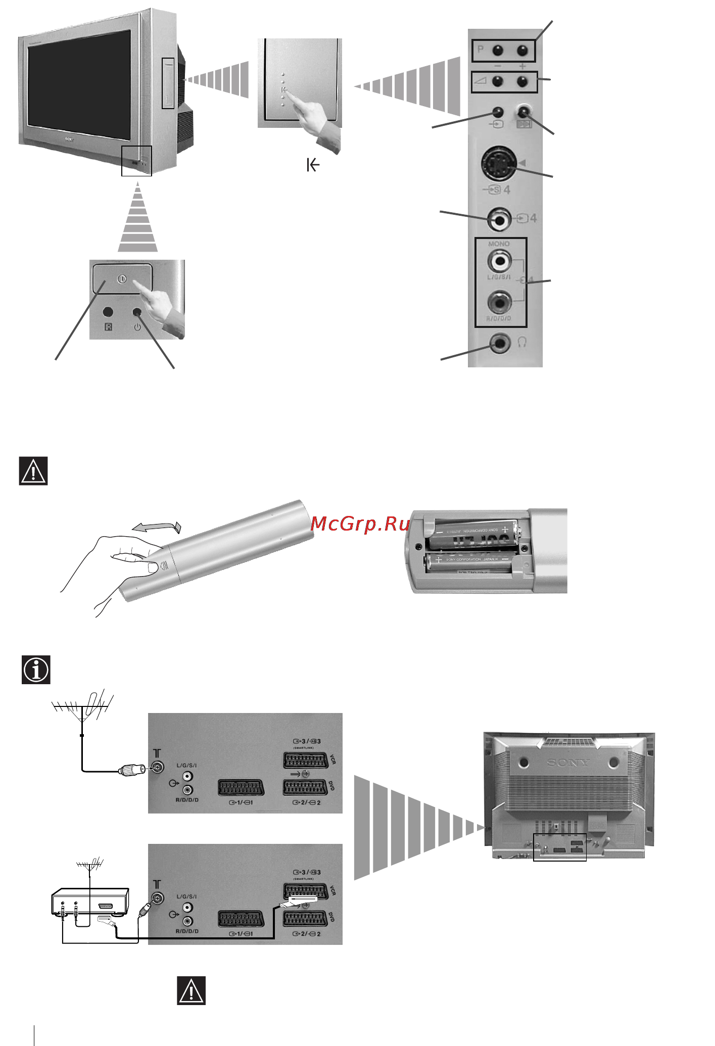 Sony KV-32FX68K [6/124] Connecting the aerial and vcr
