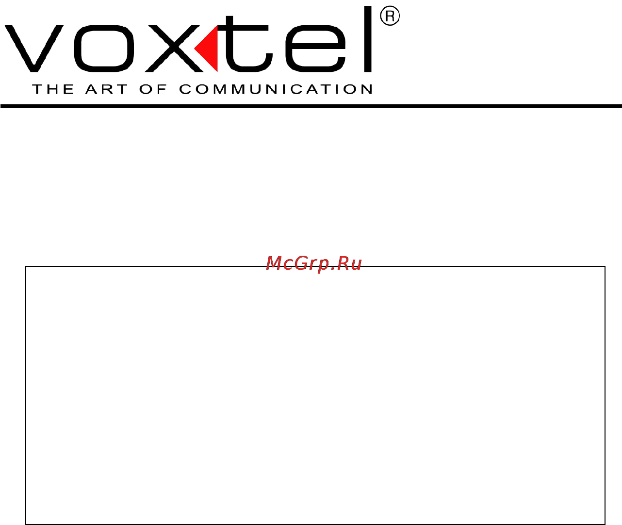 Voxtel Select 4100 [2/40] Перед началом эксплуатации