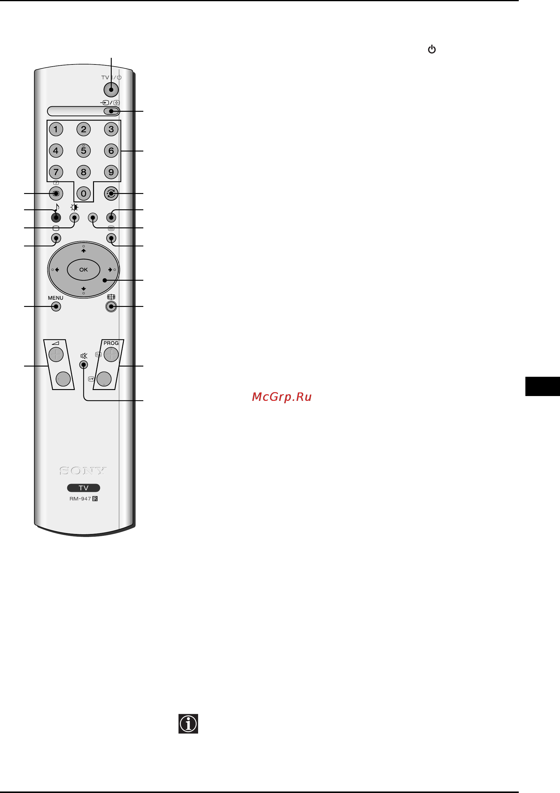Sony KV-32CS71K [45/144] Všeobecný přehled tlačítek dálkového ovladače