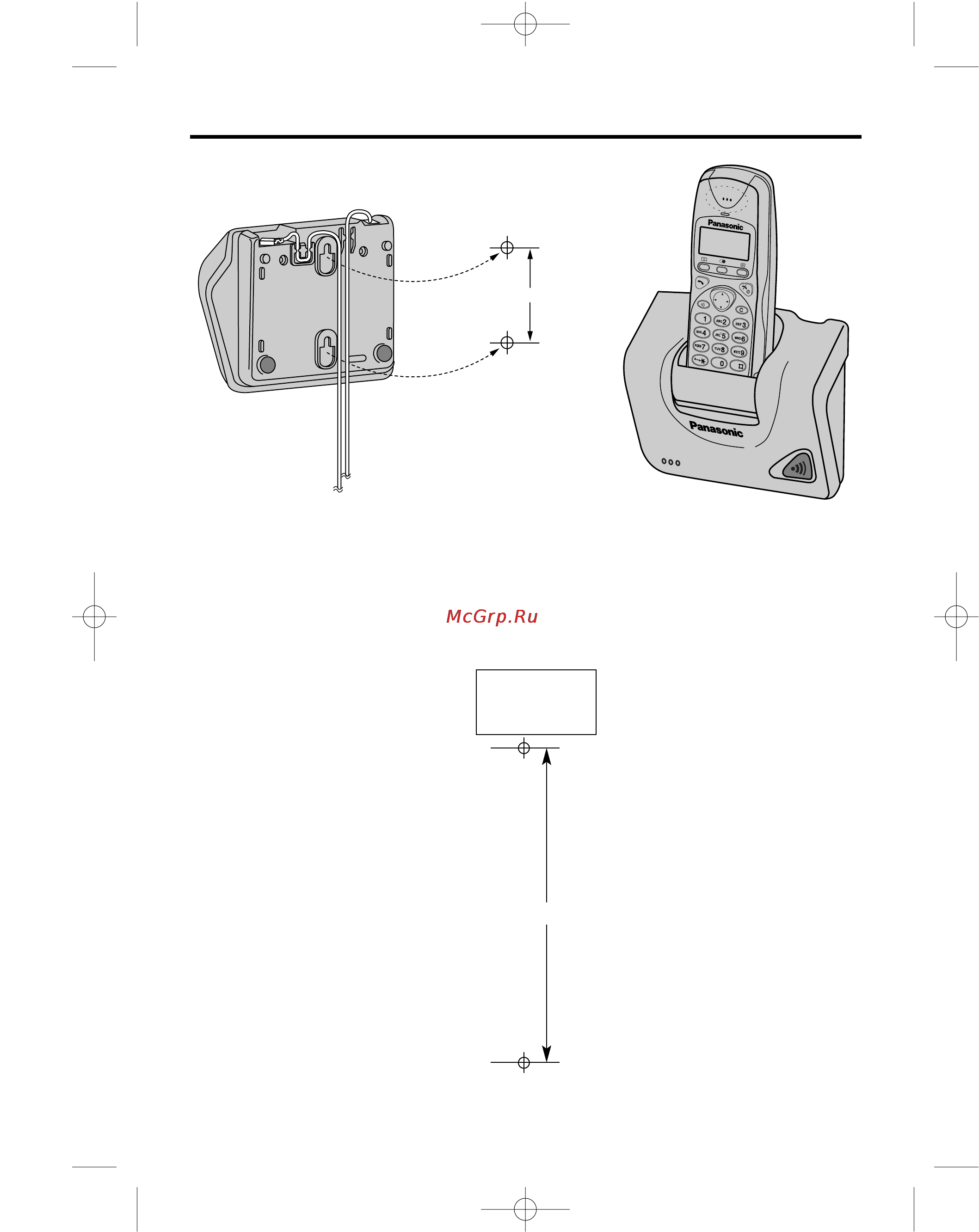 Panasonic KX-TCD705RU [9/60] Установка на стене