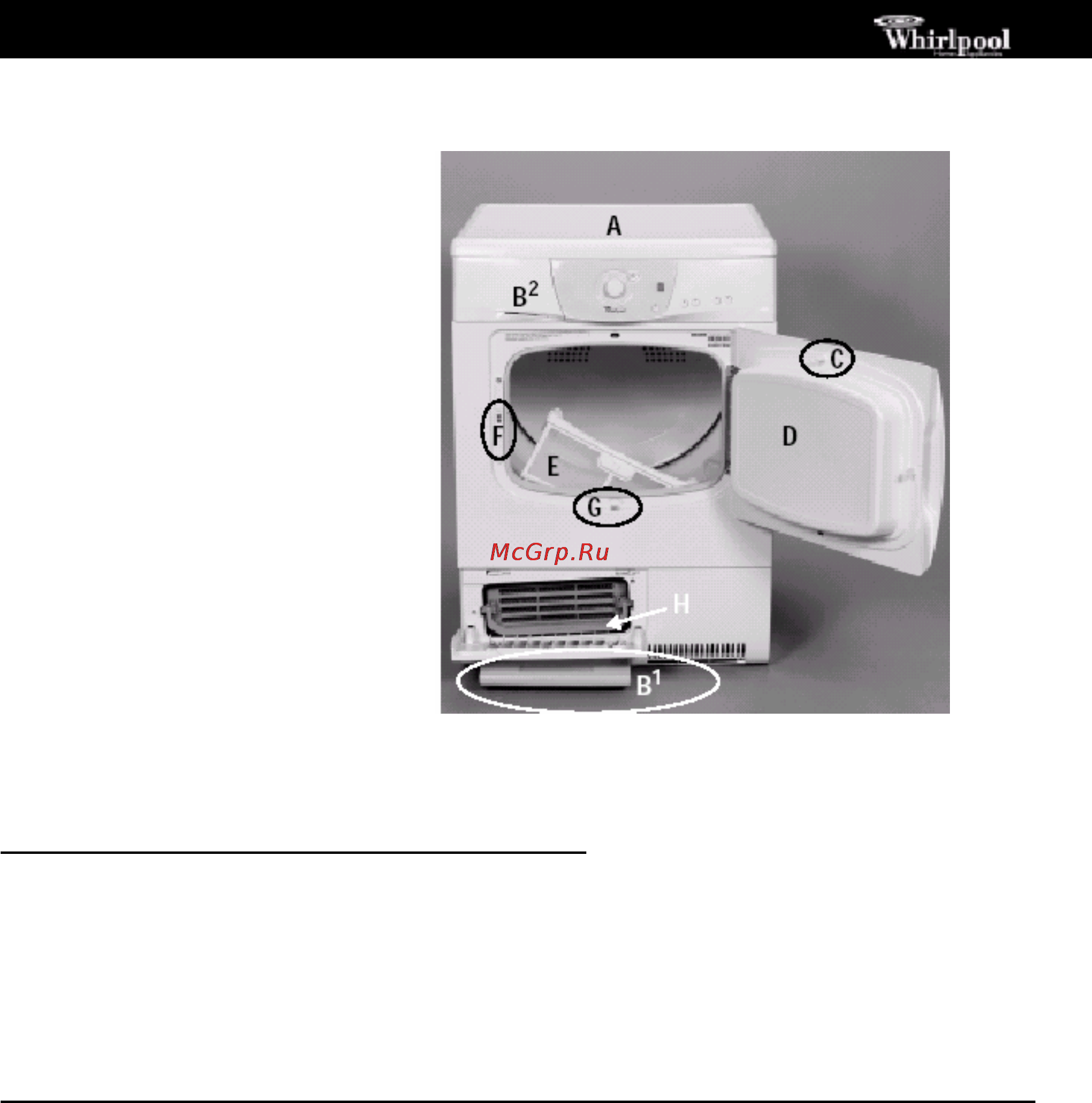 Whirlpool AWZ 8992 [4/8] Описание сушильного аппарата