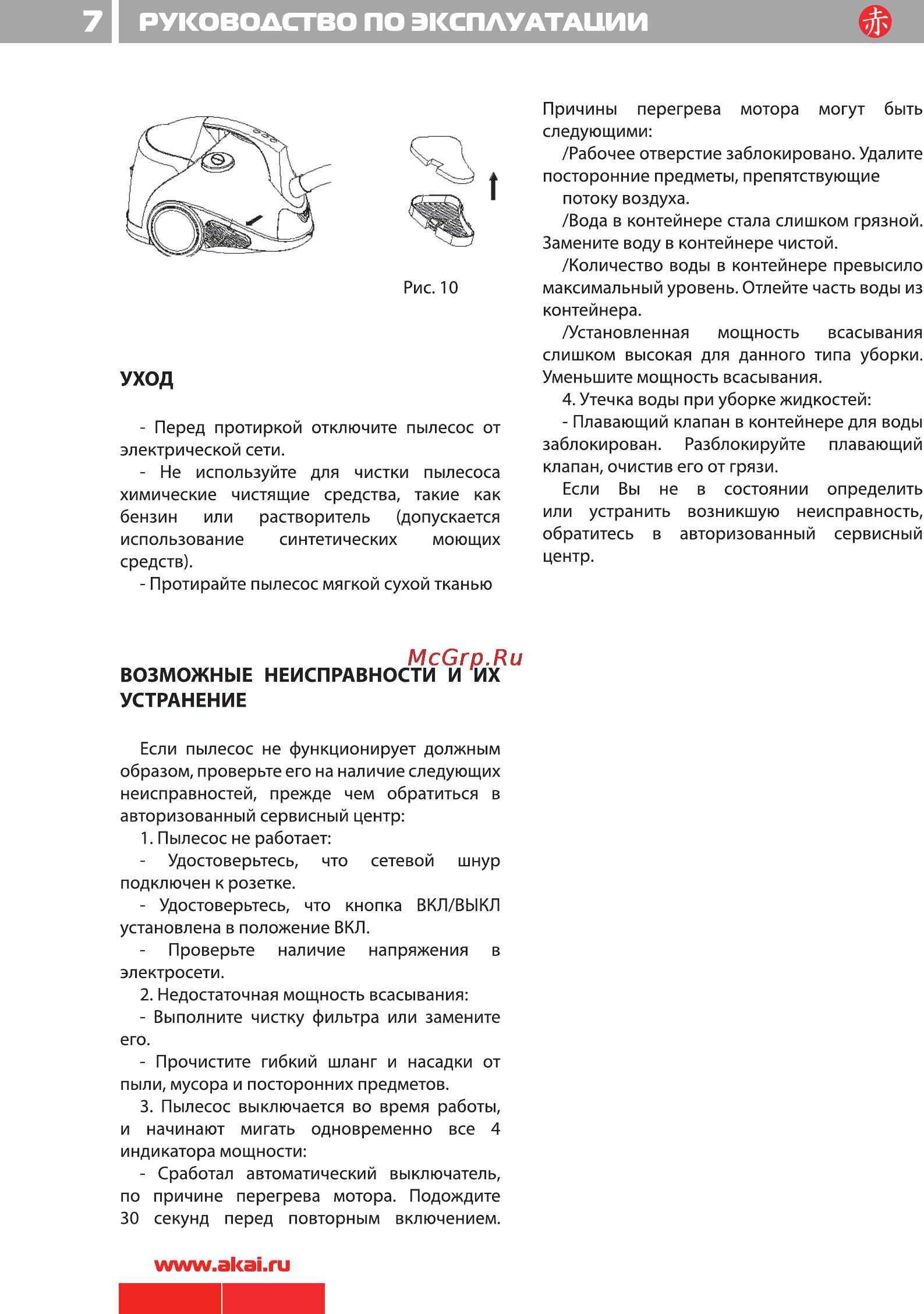Akai VC 1401 AQ [8/12] Руководство по эксплуатации