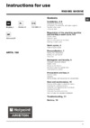 Hotpoint-Ariston ARTXL 129 Инструкция по эксплуатации
