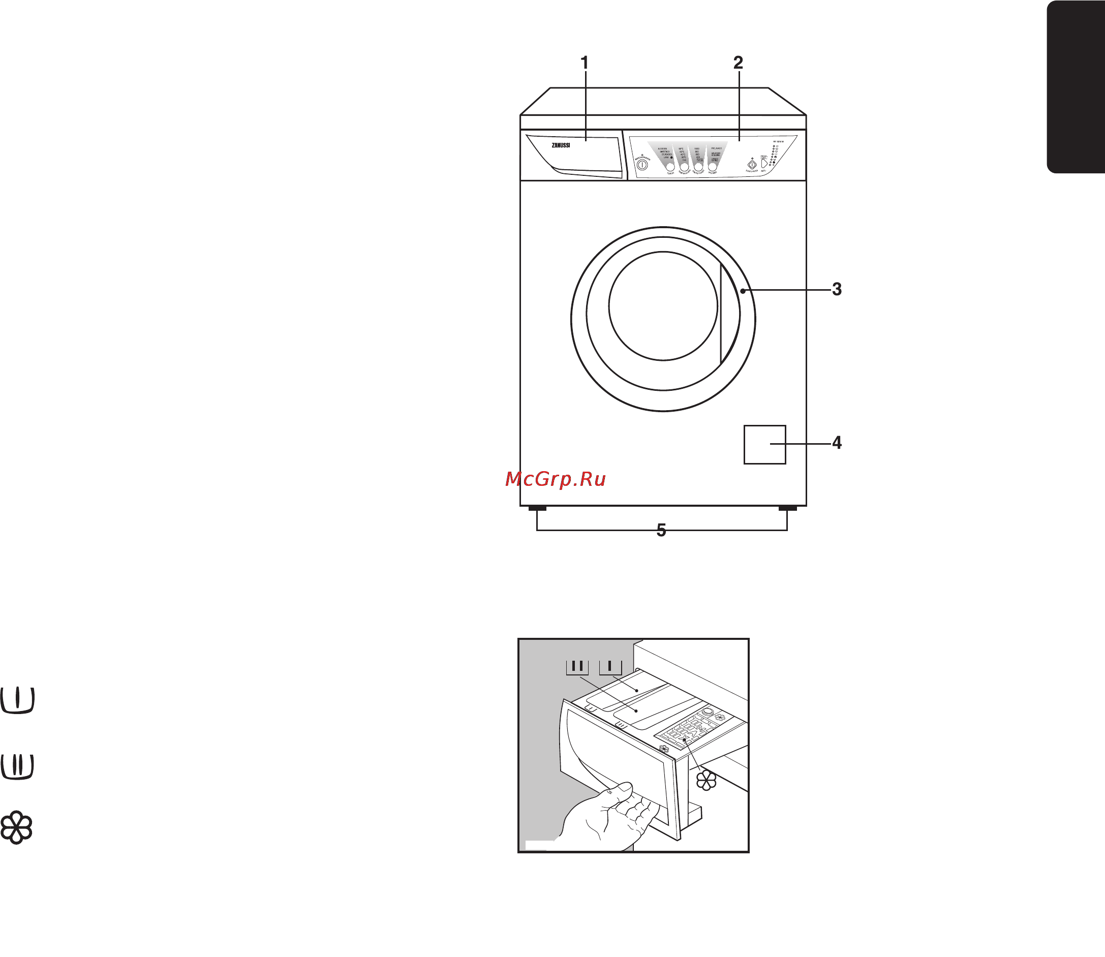 Zanussi FE 1014 N [77/92] Сигнальная лампа блокировки люка