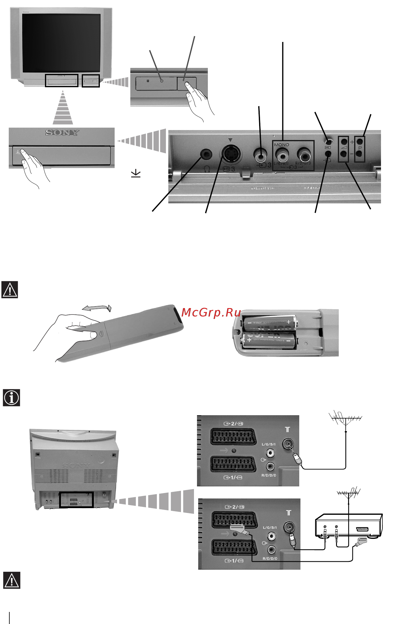 Sony KV-29FX30K [126/242] Connecting the aerial and vcr