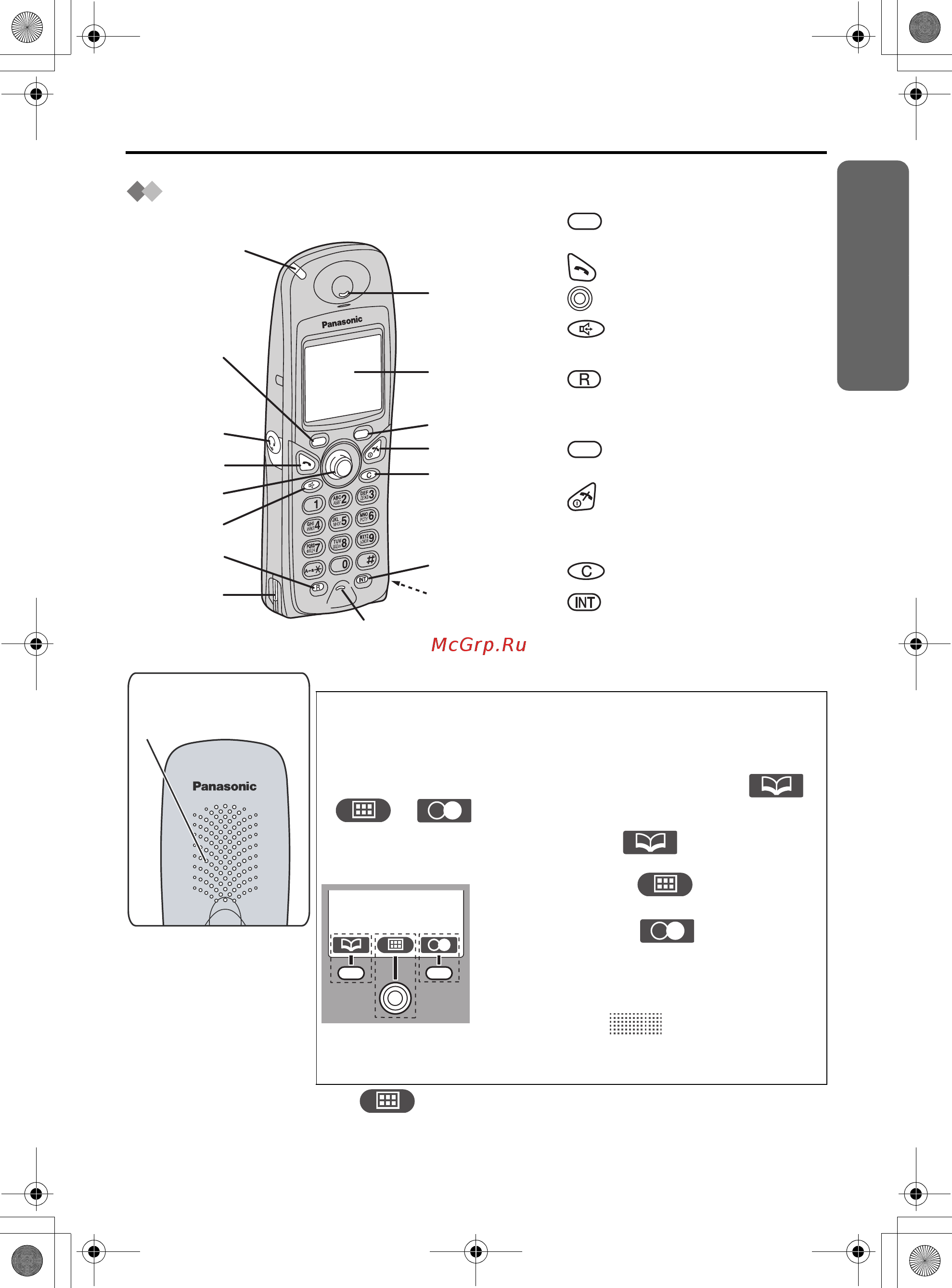 Panasonic KX-TCD540RU [7/124] Беспроводная трубка