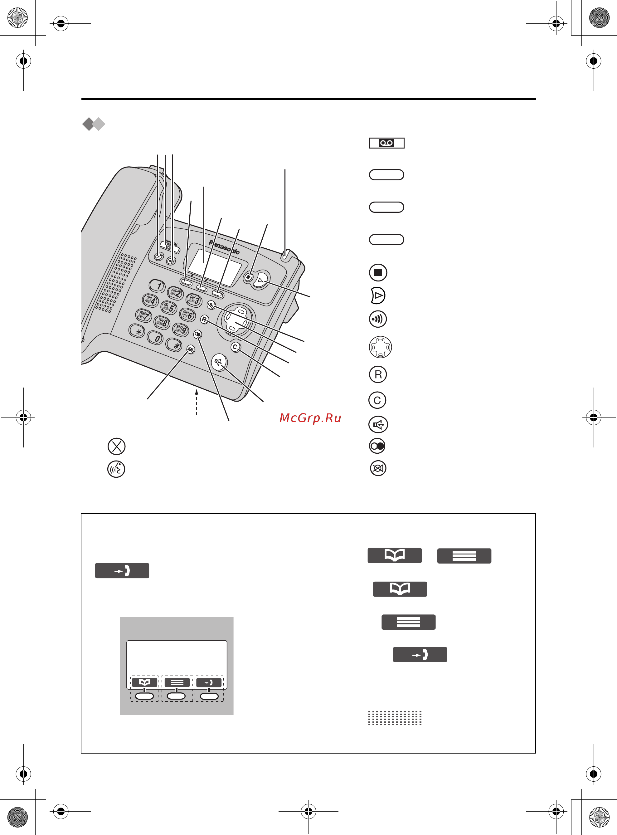 Panasonic KX-TCD540RU [8/124] Базовый блок