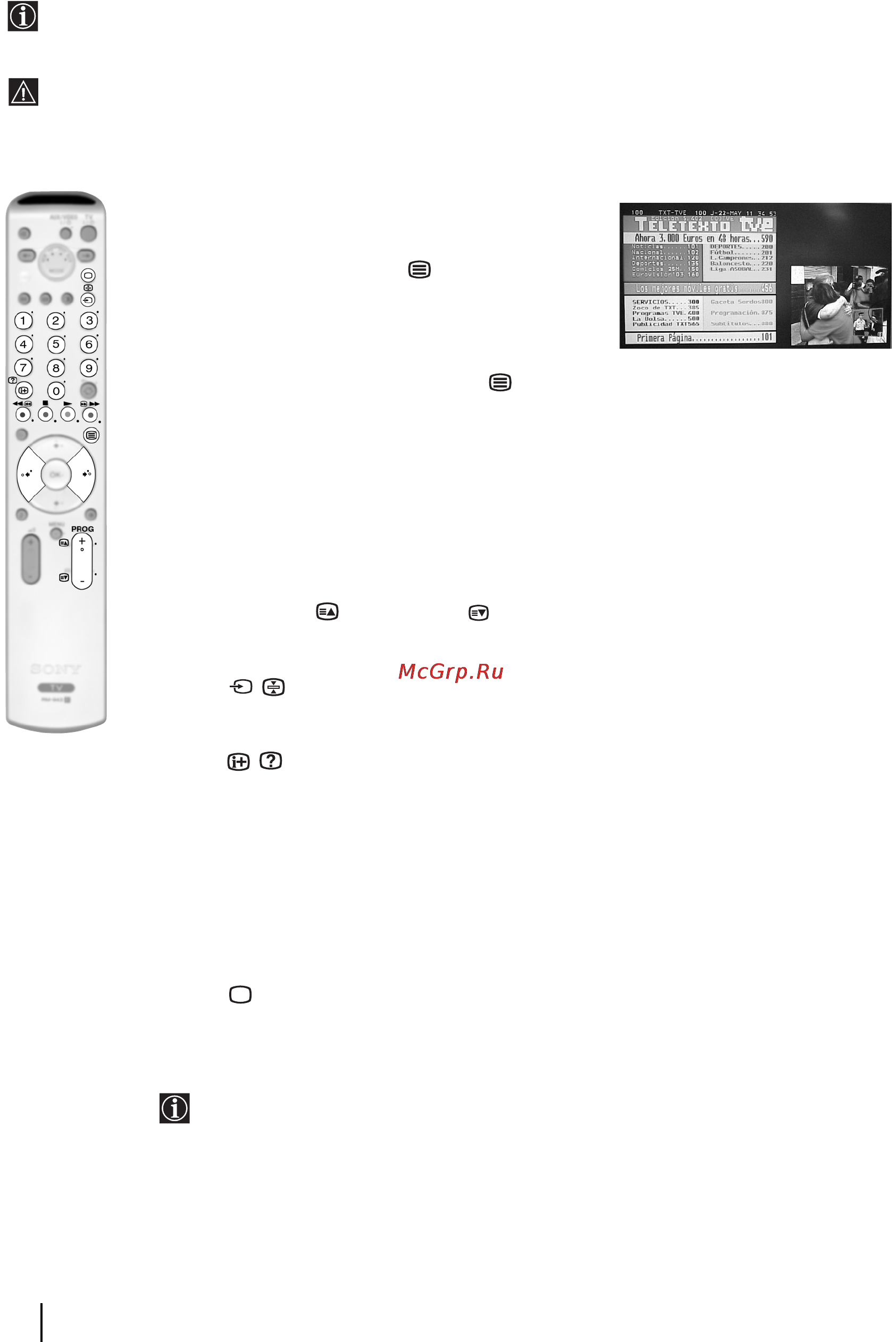 Sony KV-29FQ85K [127/164] Telegazeta