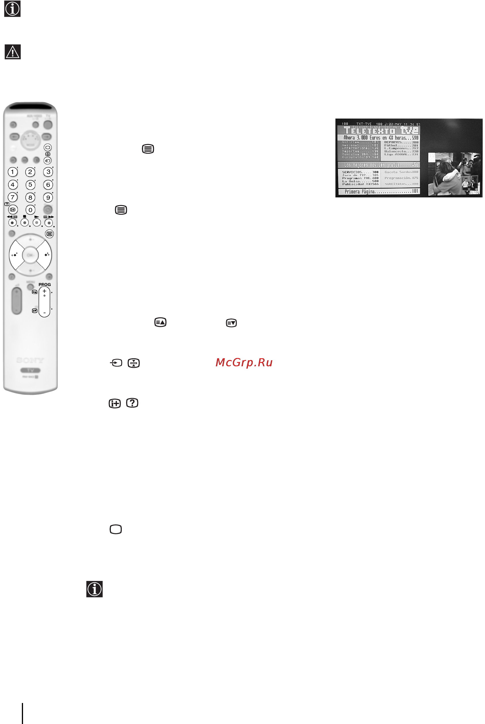 Sony KV-29FQ85K [19/164] Teletext