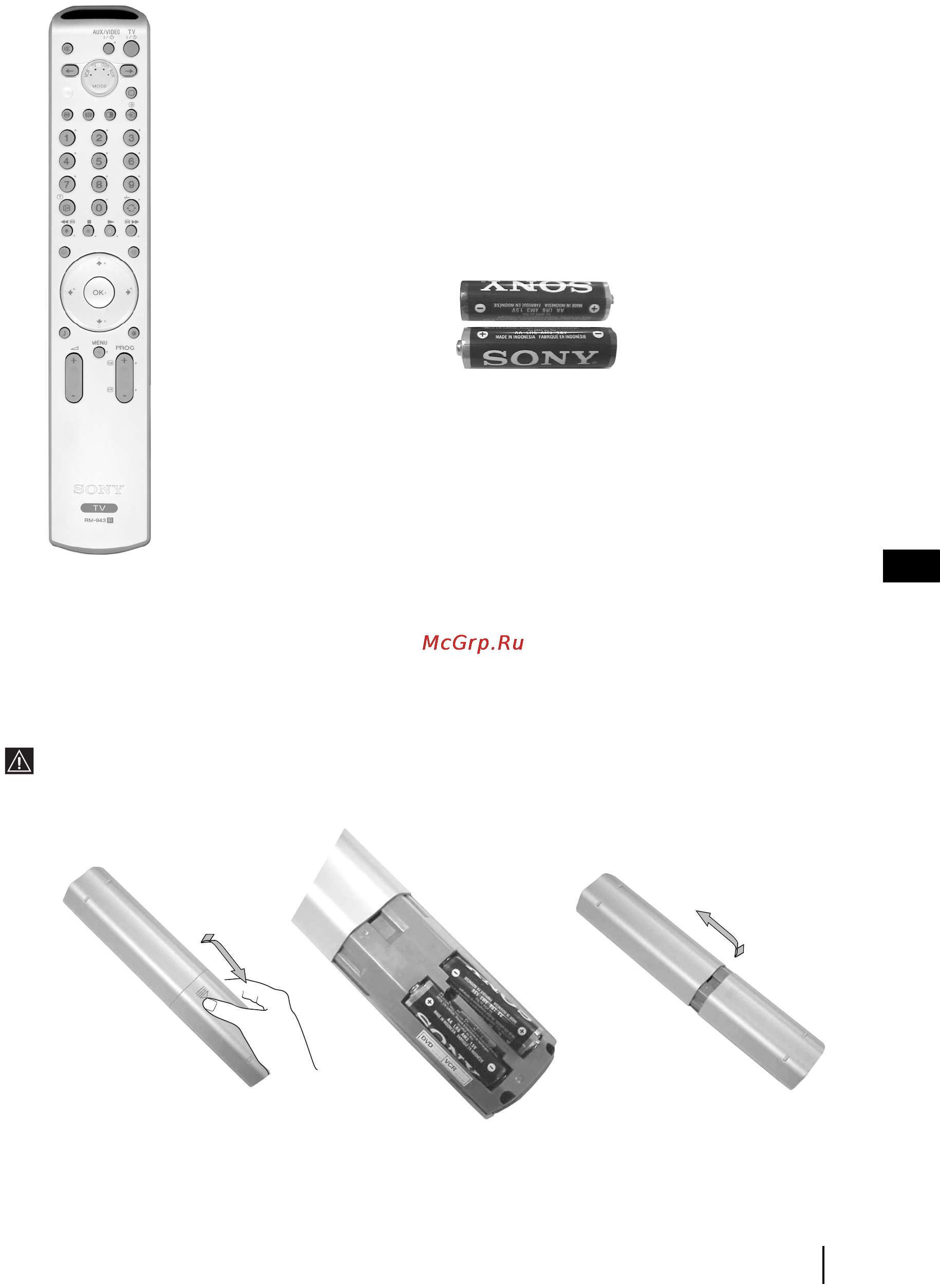Sony KV-29FQ85K [58/164] Kontrola dodávaného příslušenství