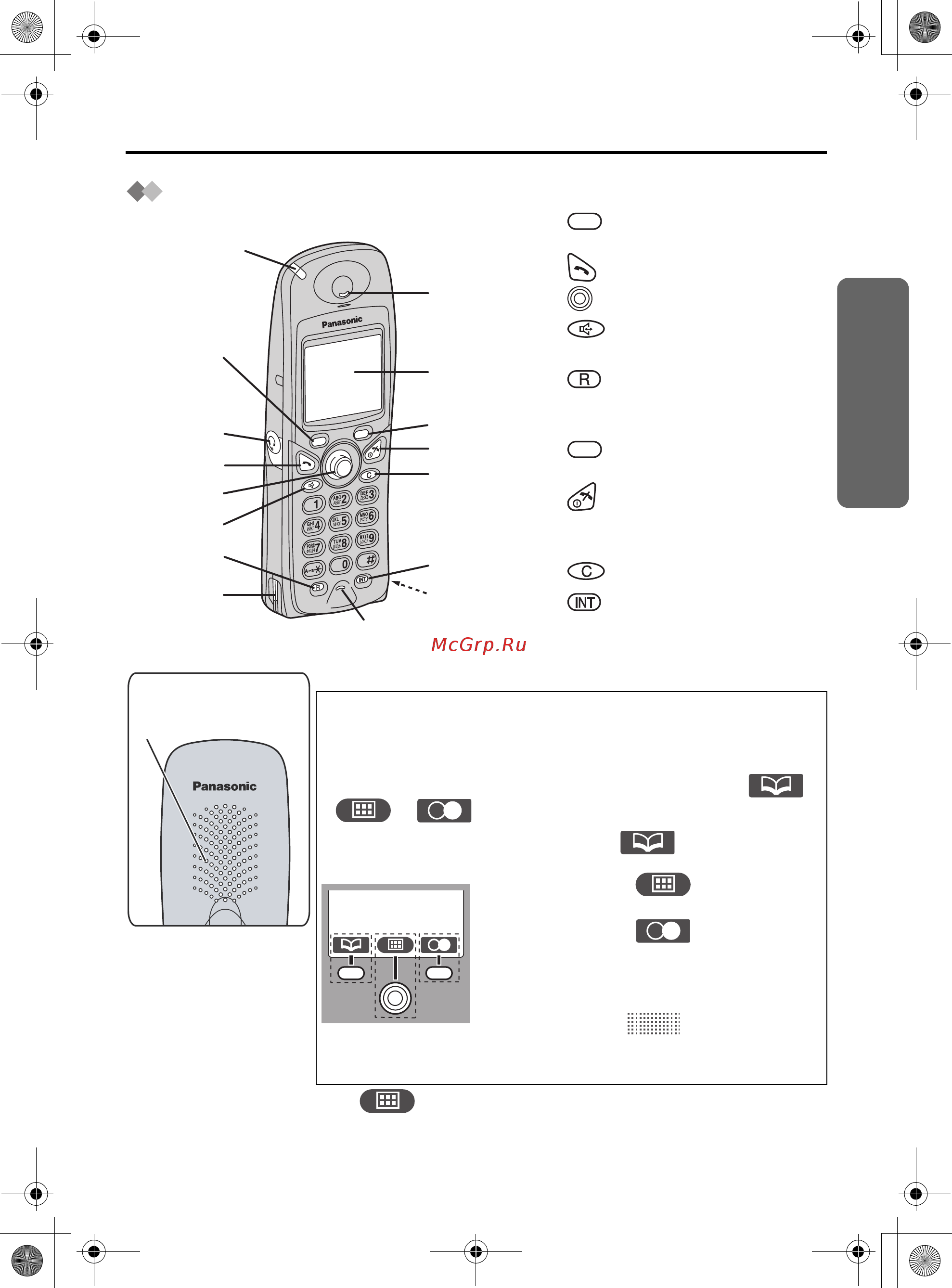 Panasonic KX-TCD530 RU-T [7/104] Беспроводная трубка