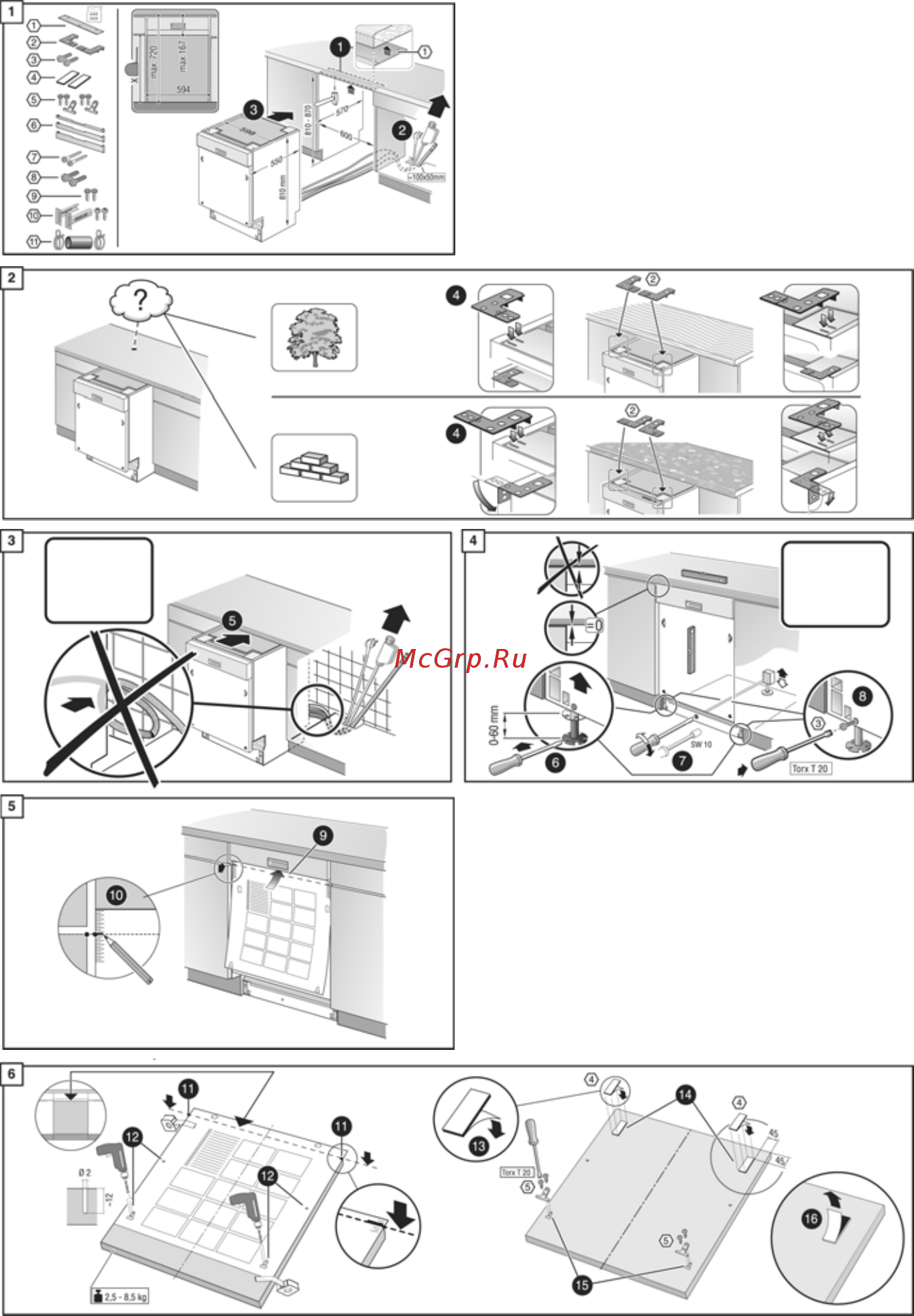 Siemens SE 55 M673 EU [34/37] Указания по монтажу