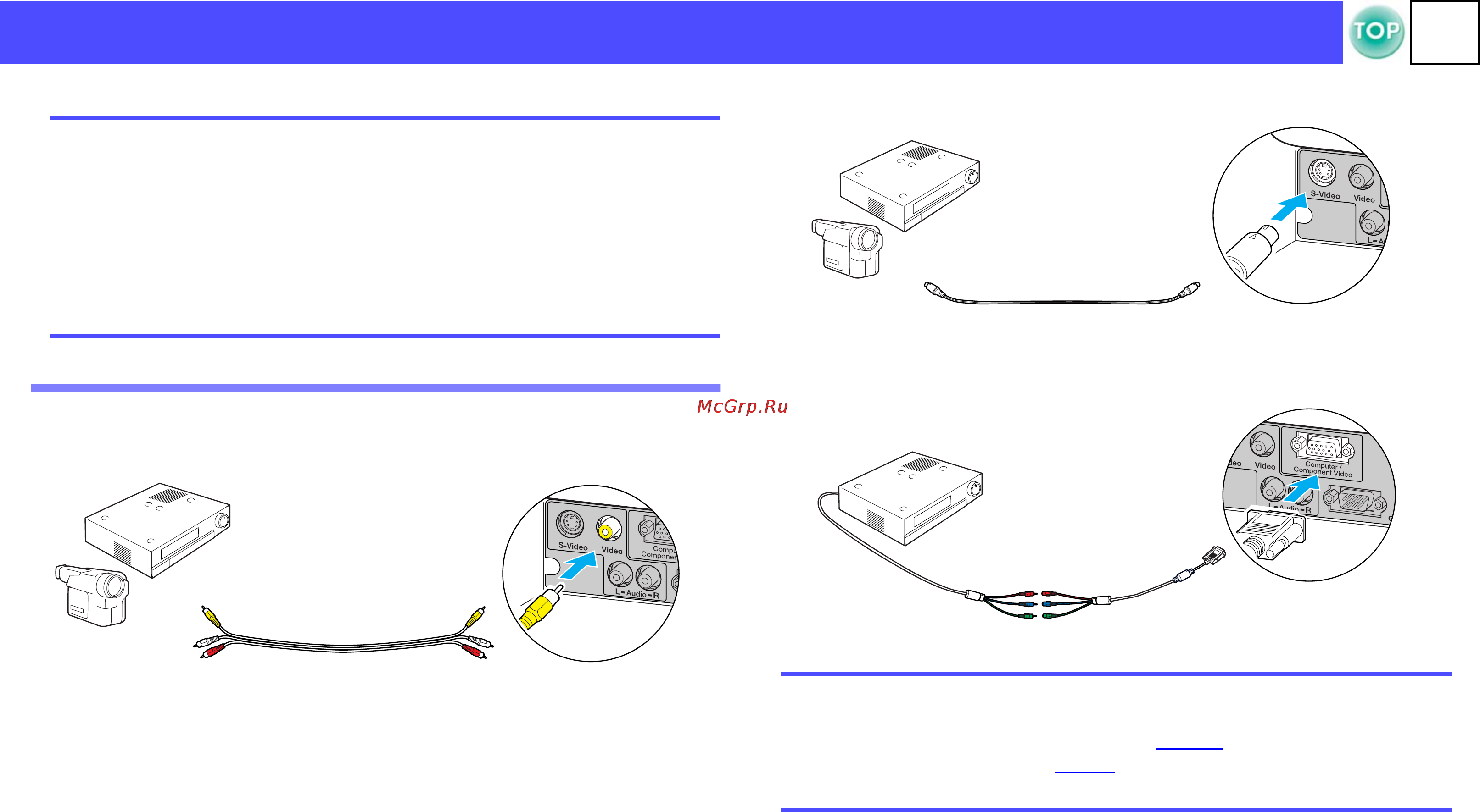 Epson EMP-S1H [19/74] Подключение видеооборудования