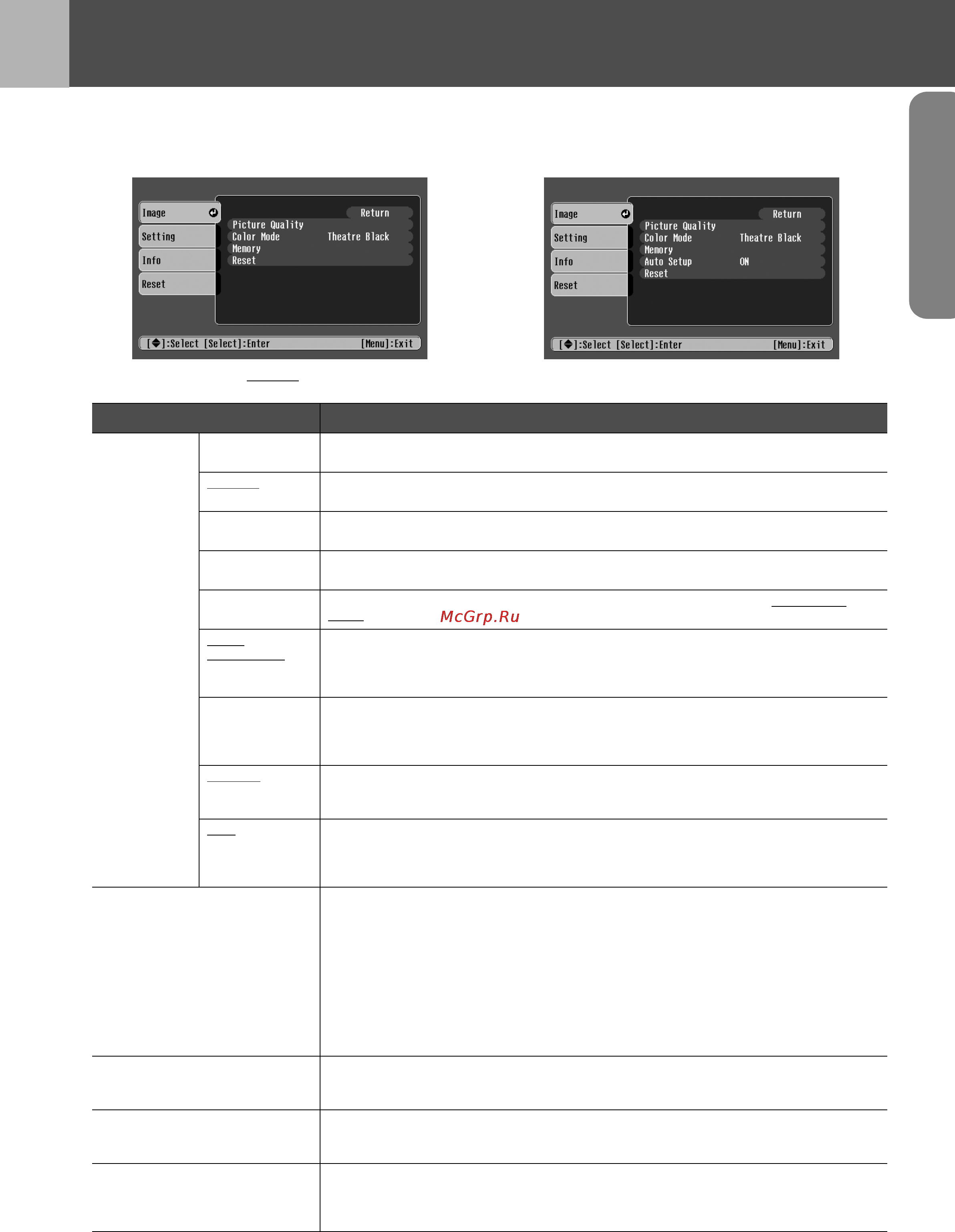 Epson EMP-TW10H [13/34] F меню image изображение
