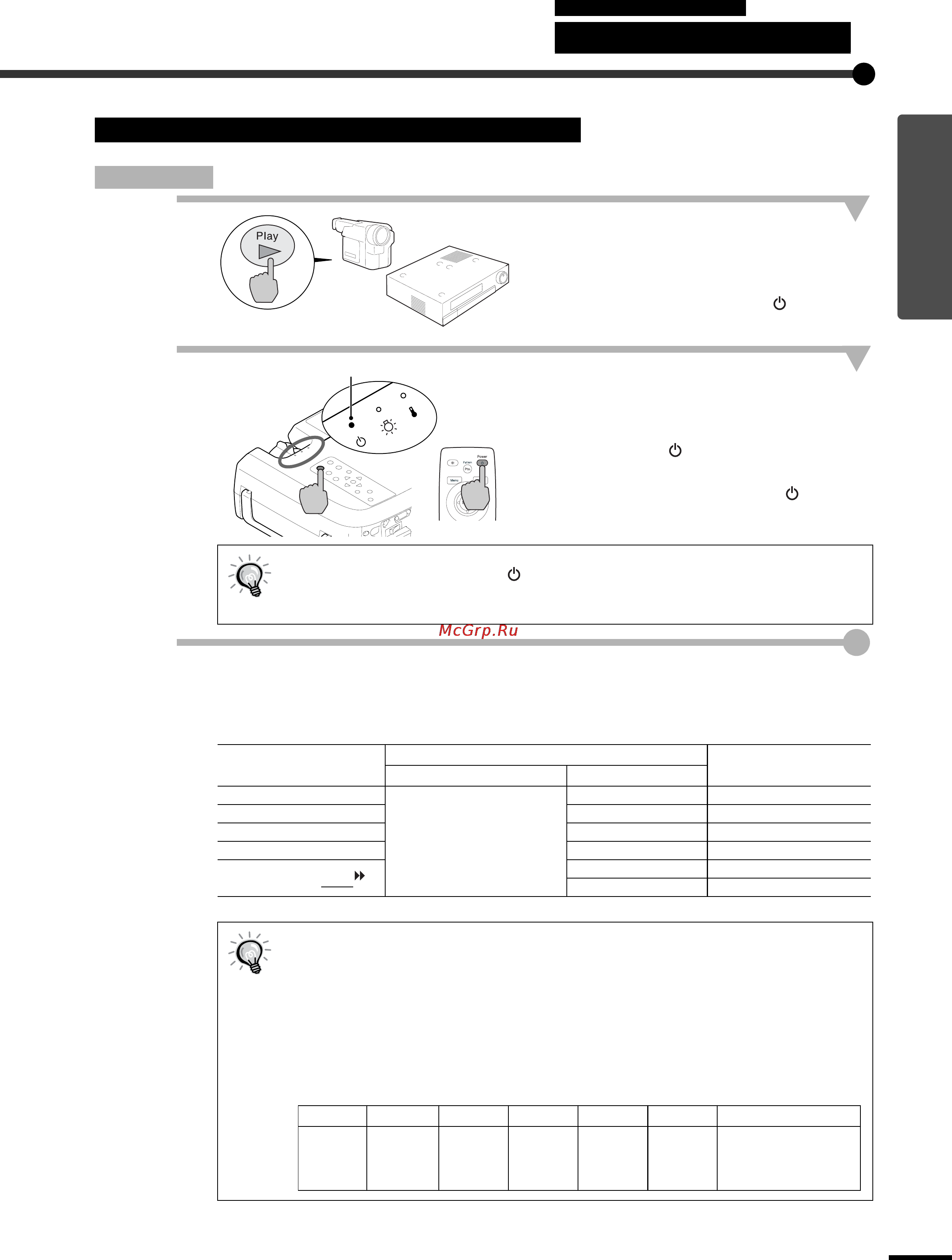 Epson EMP-TW100 [9/69] Включение питания и проецирование изображений