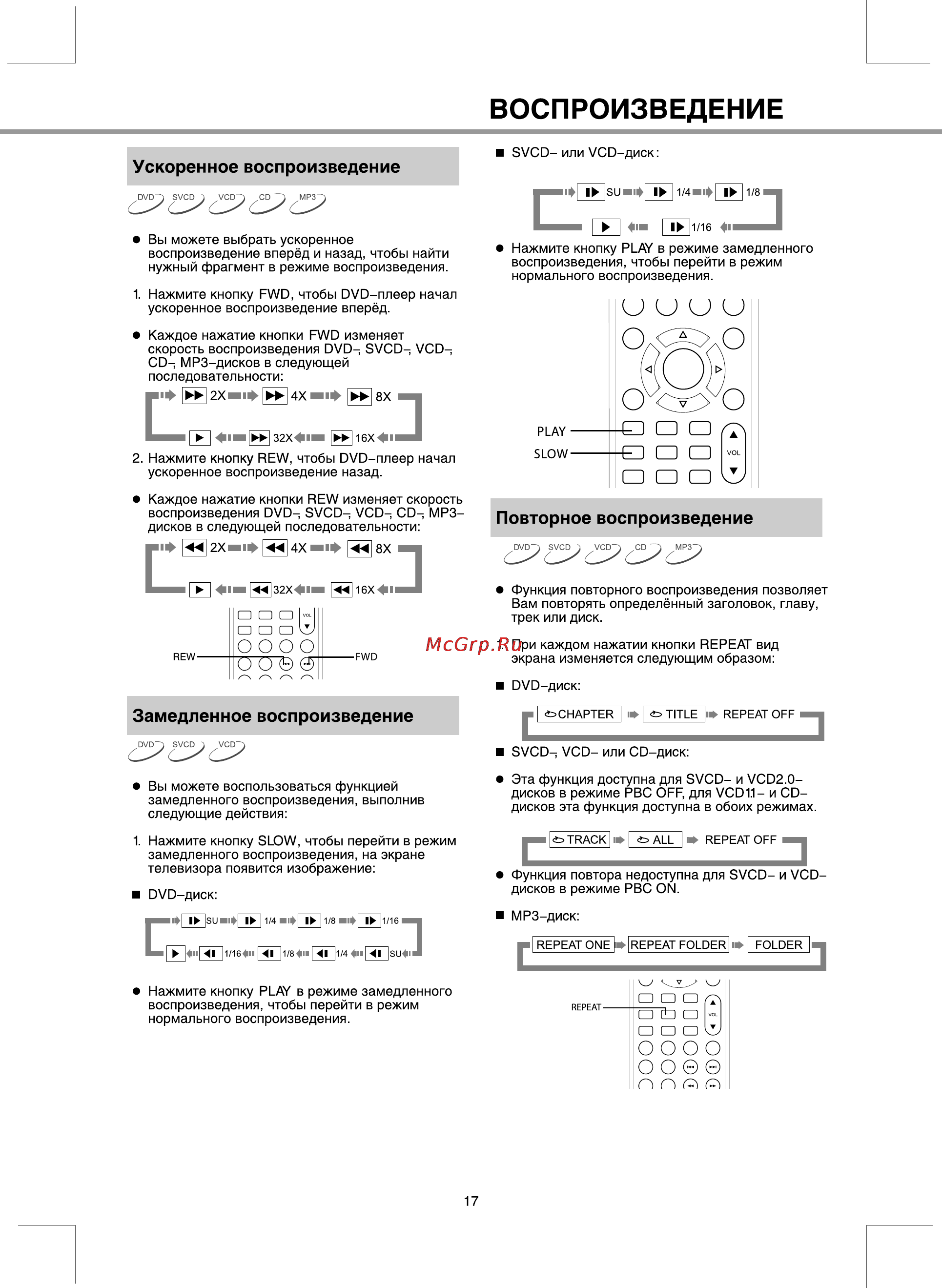 BBK 9902S [20/36] Воспроизведение