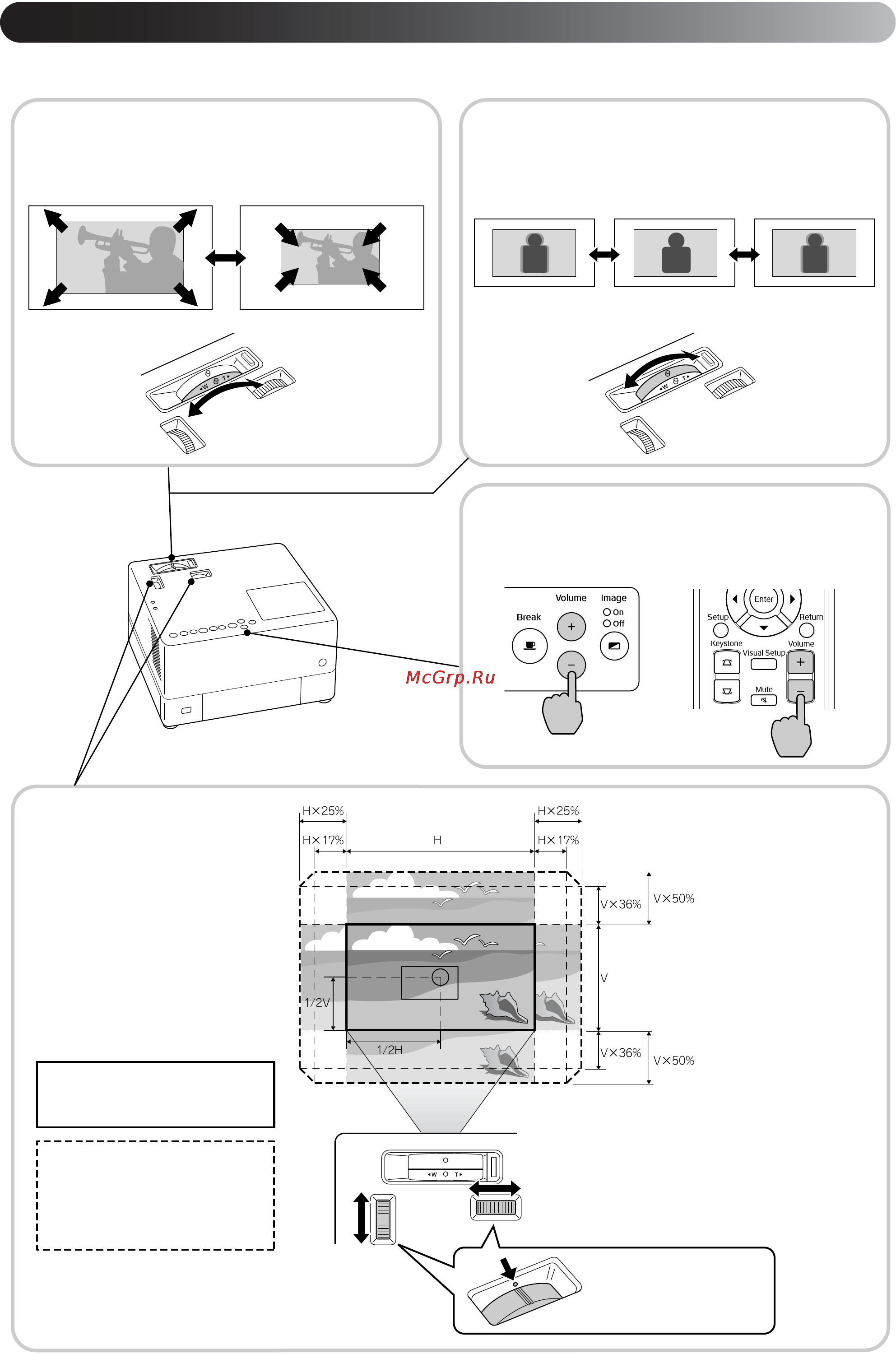 Epson EMP-TWD10 [24/89] Ðĺăóëčðîâęŕ ŕðŕěĺňðîâ čçîáðŕćĺíč č óðîâí