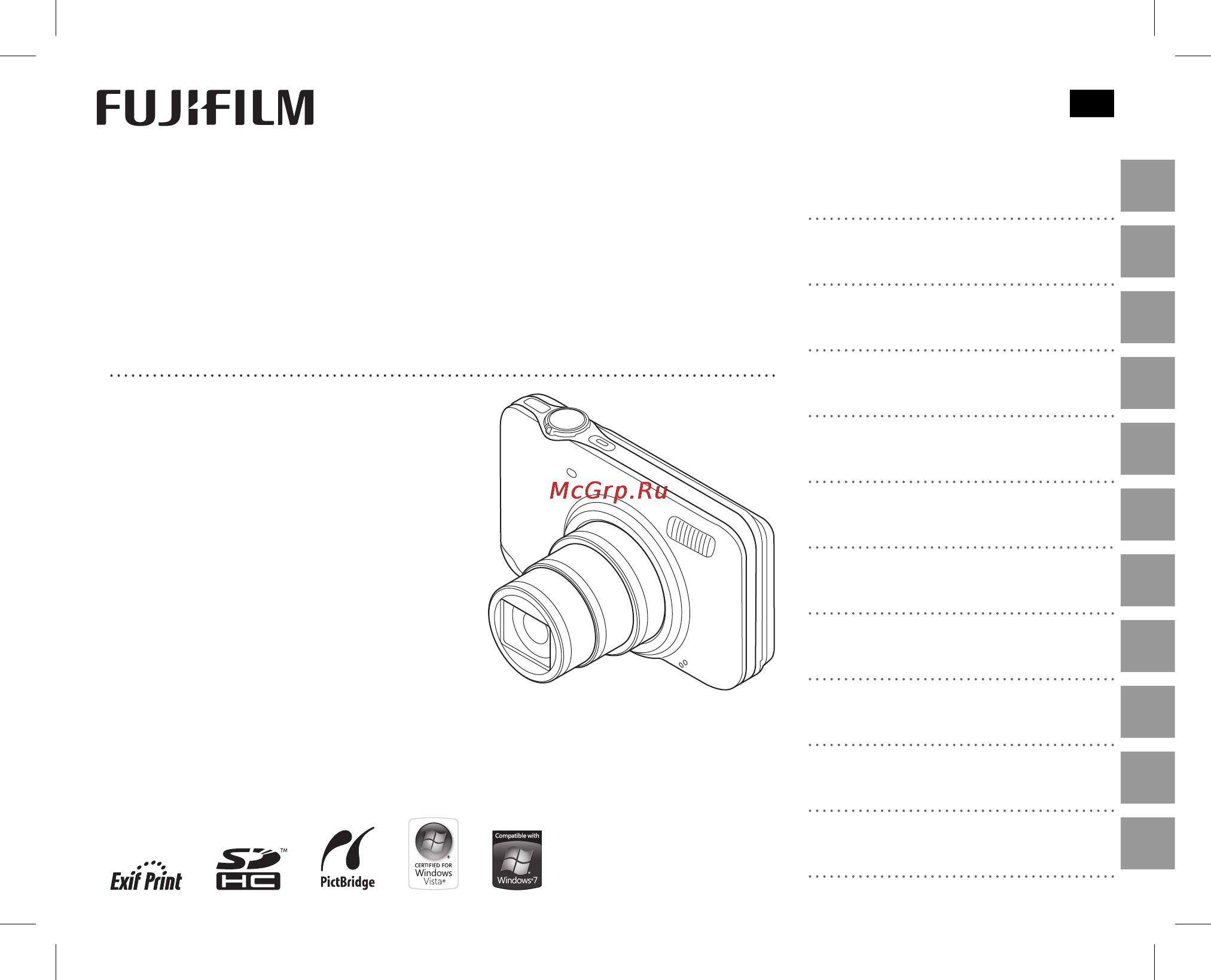 Fujifilm JZ500 Black Инструкция по эксплуатации онлайн
