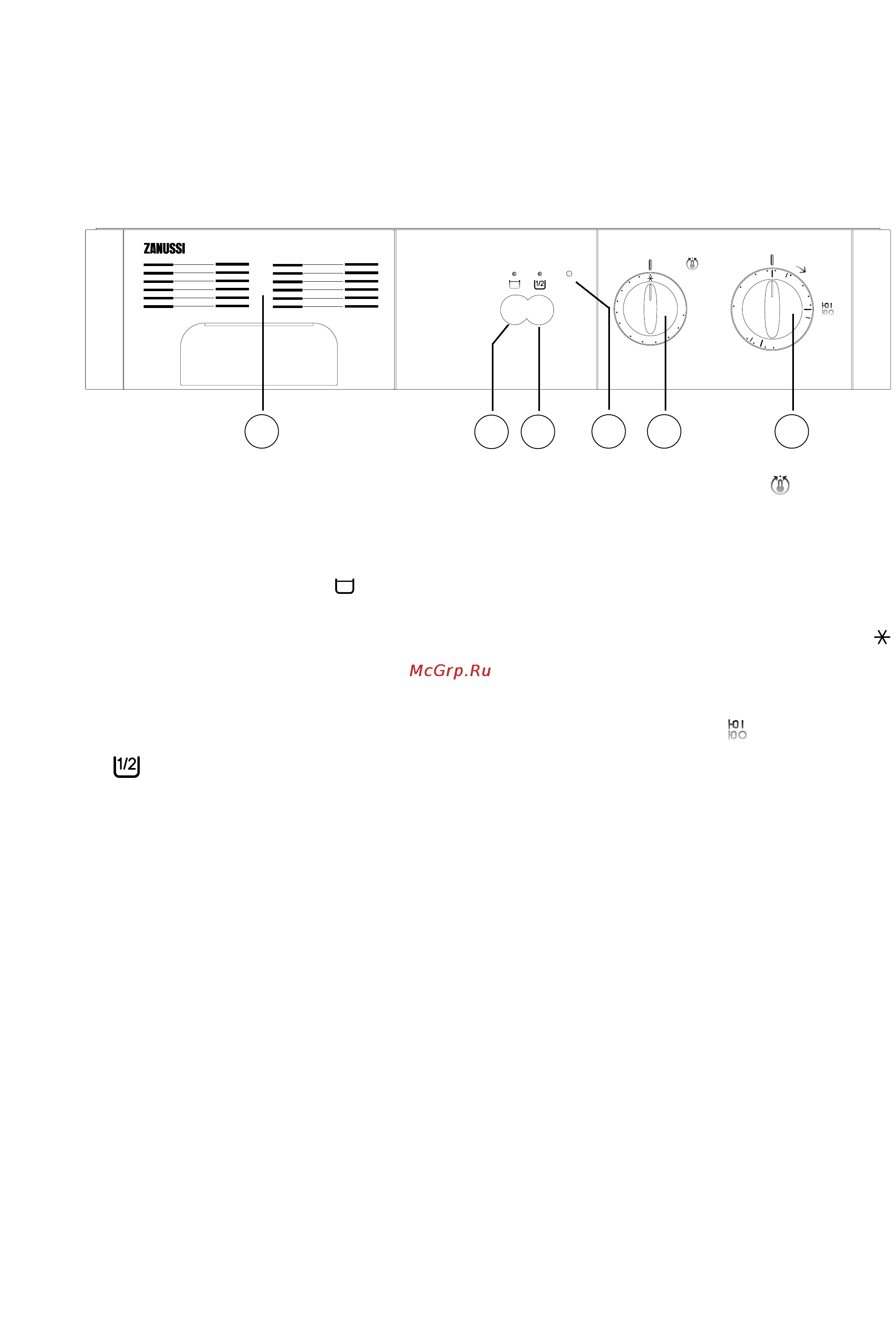 Zanussi FA 722 [10/42] Program selector