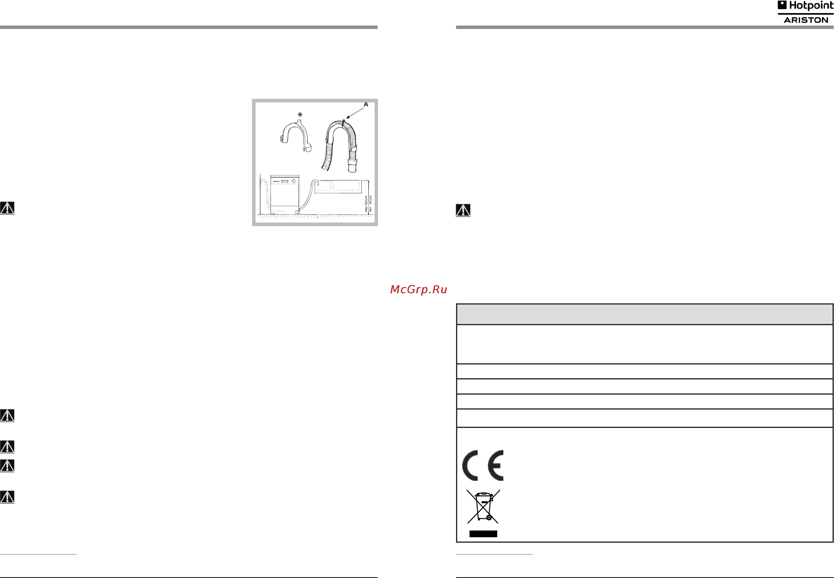 Hotpoint-Ariston LDF 1235 Инструкция по эксплуатации онлайн [3/17] 131950