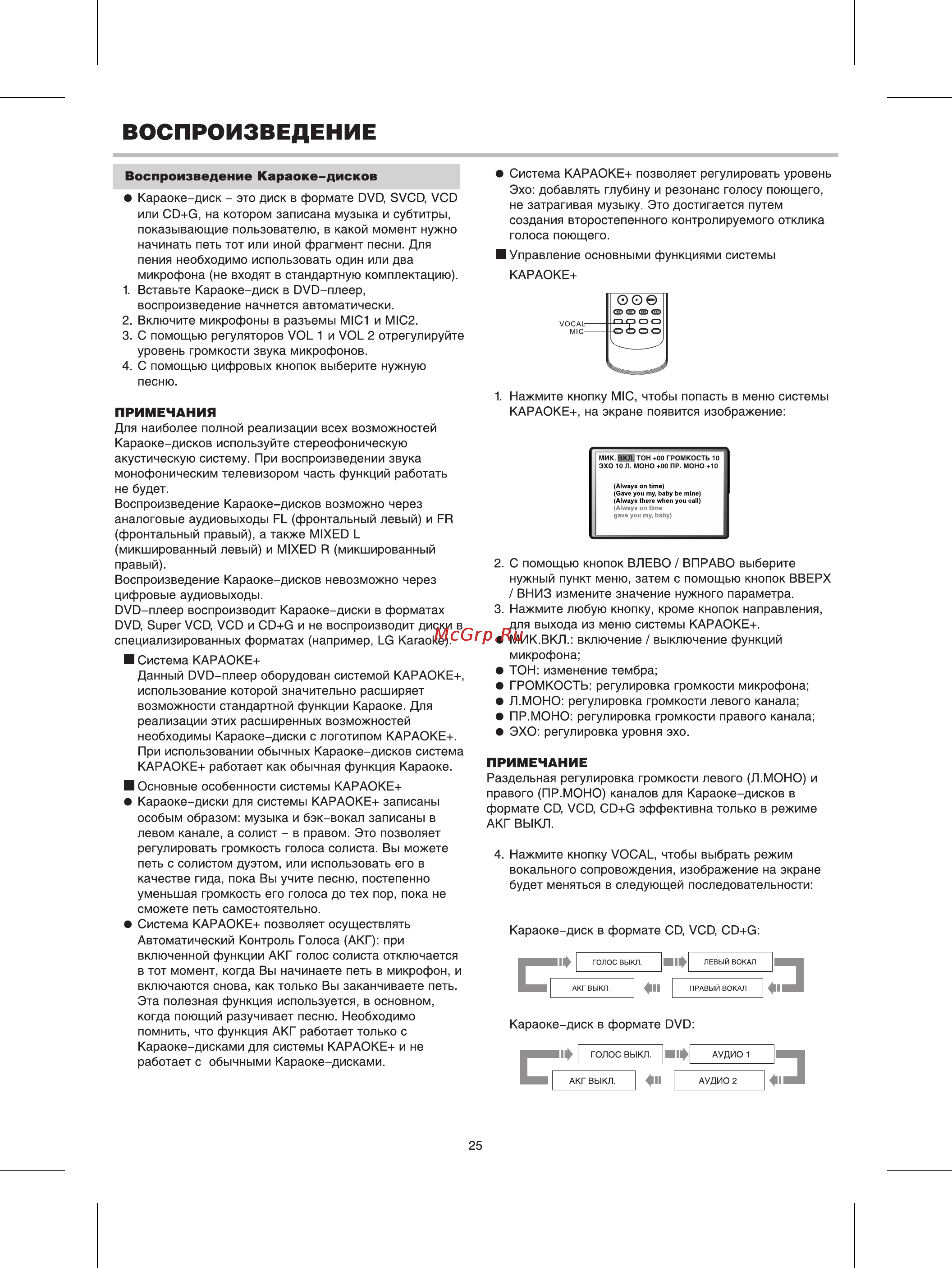 BBK 965S [27/37] Воспроизведение