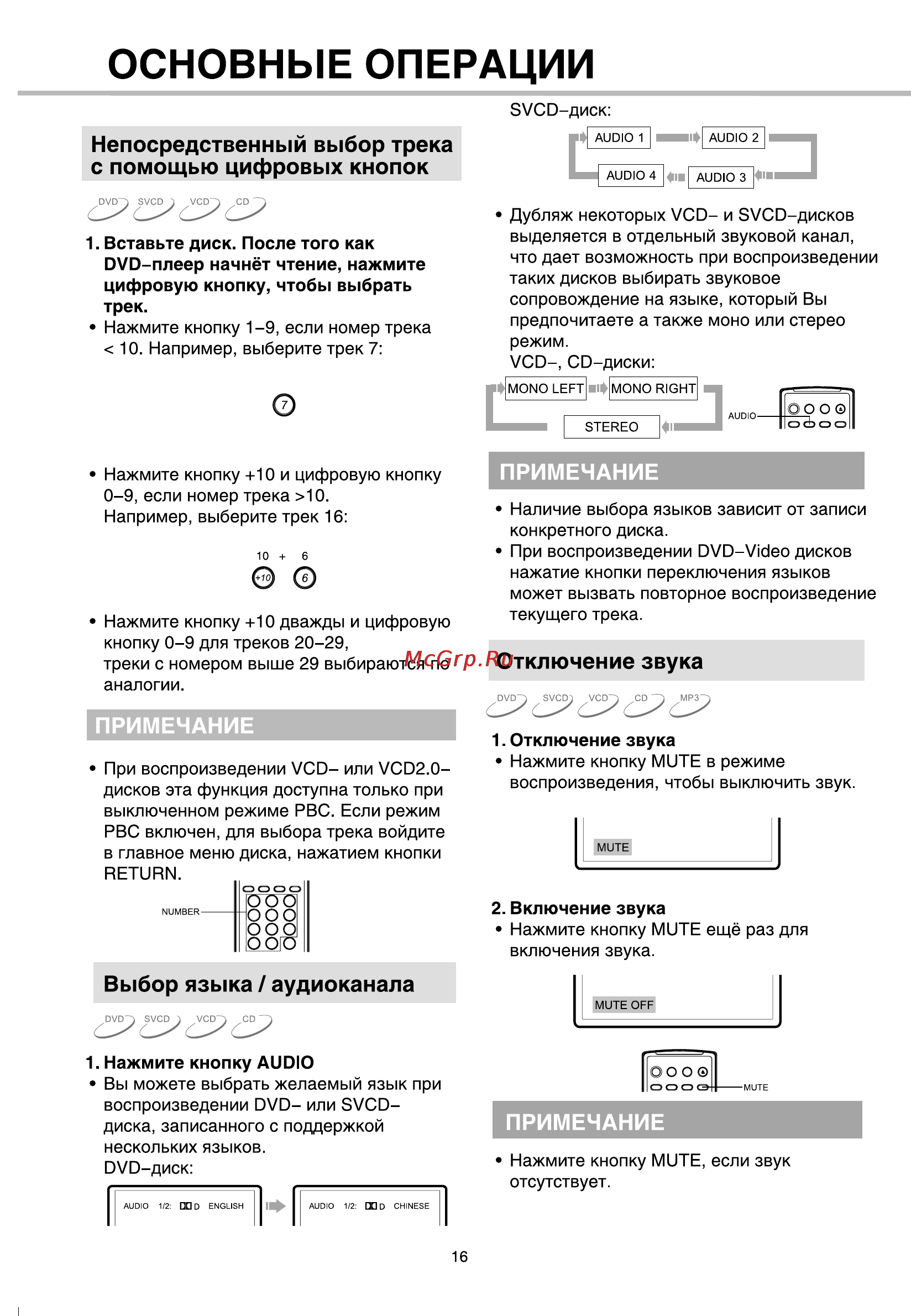 BBK 963S [19/40] Основные операции