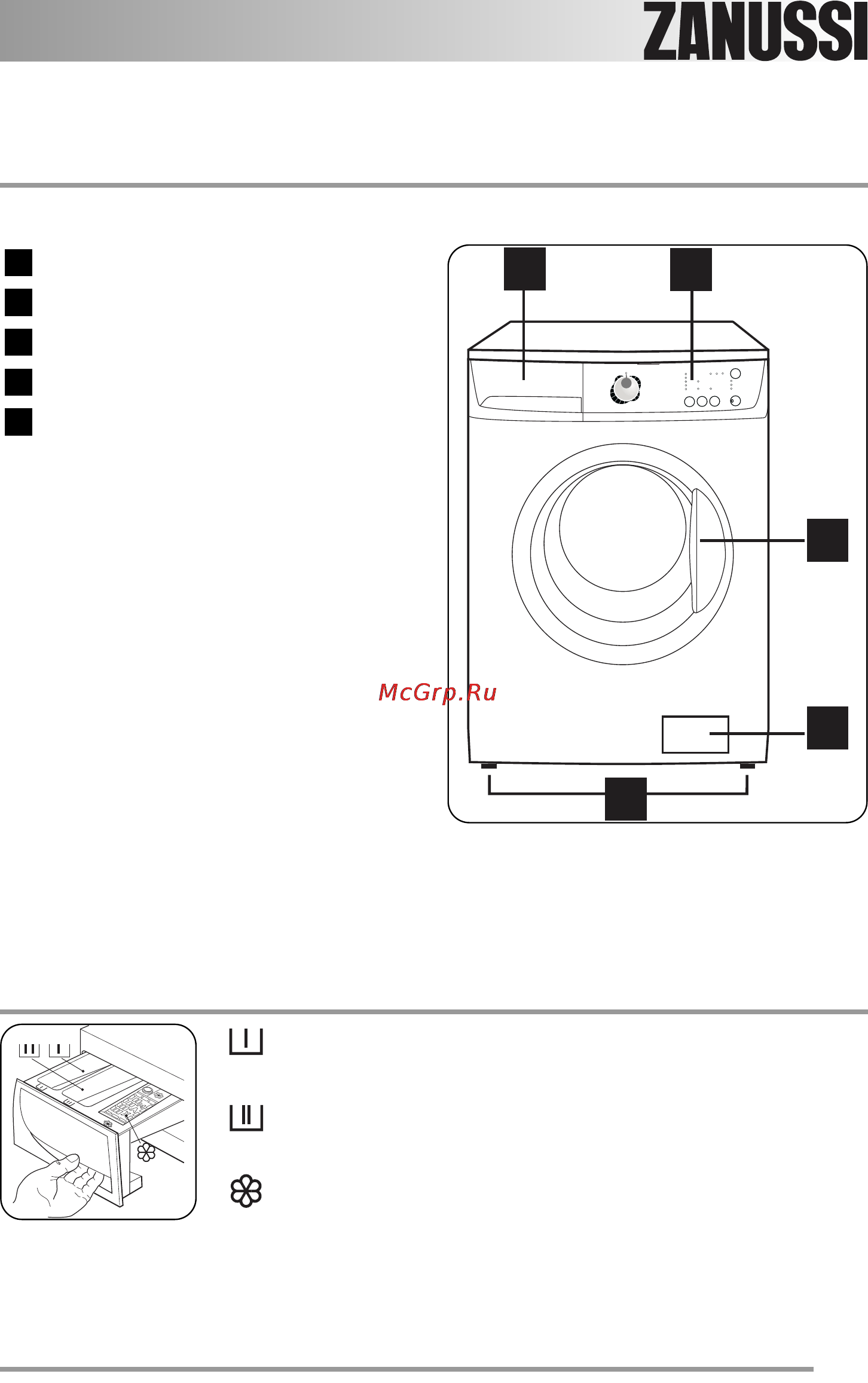 Zanussi ZWG 5125 [5/56] Дозатор моющих средств