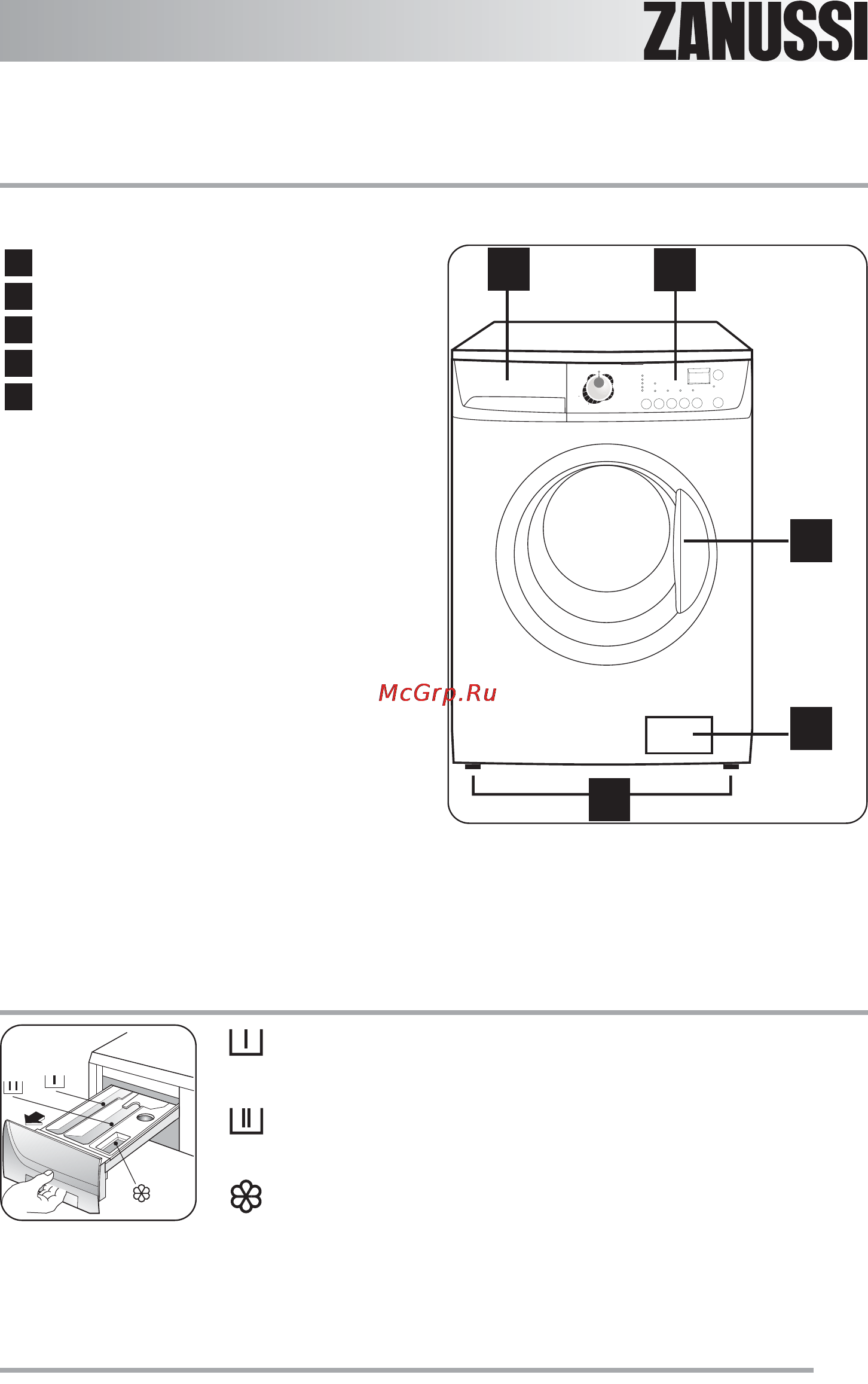Zanussi ZWH 6125 [5/60] Дозатор моющих средств