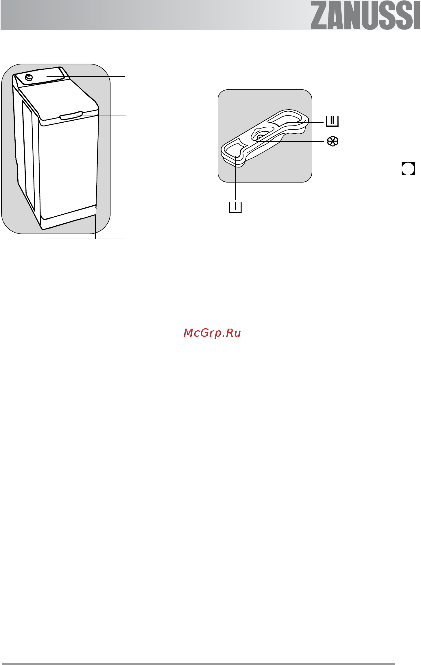 Zanussi ZWP 580 [7/50] Dávkovač na pracie prášky