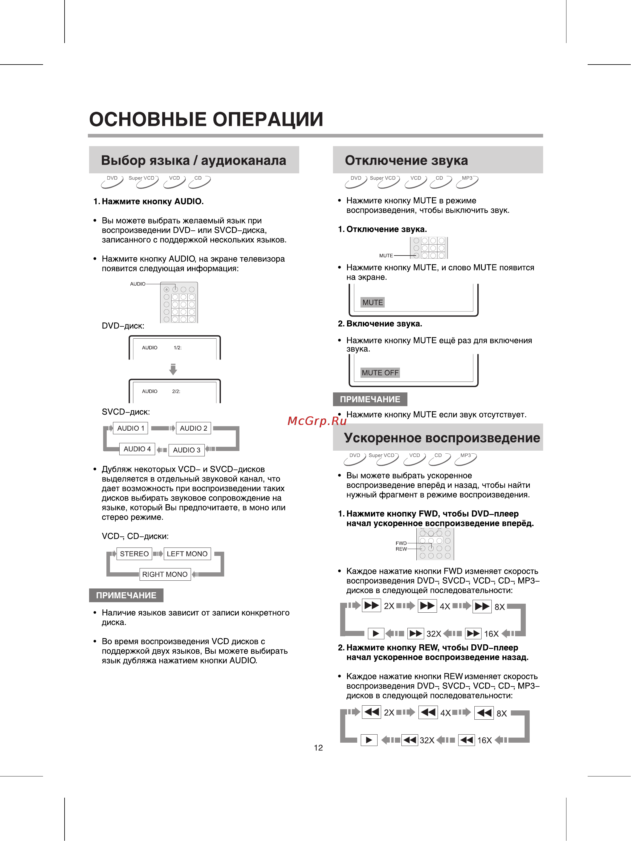 BBK 920S [15/31] Основные операции