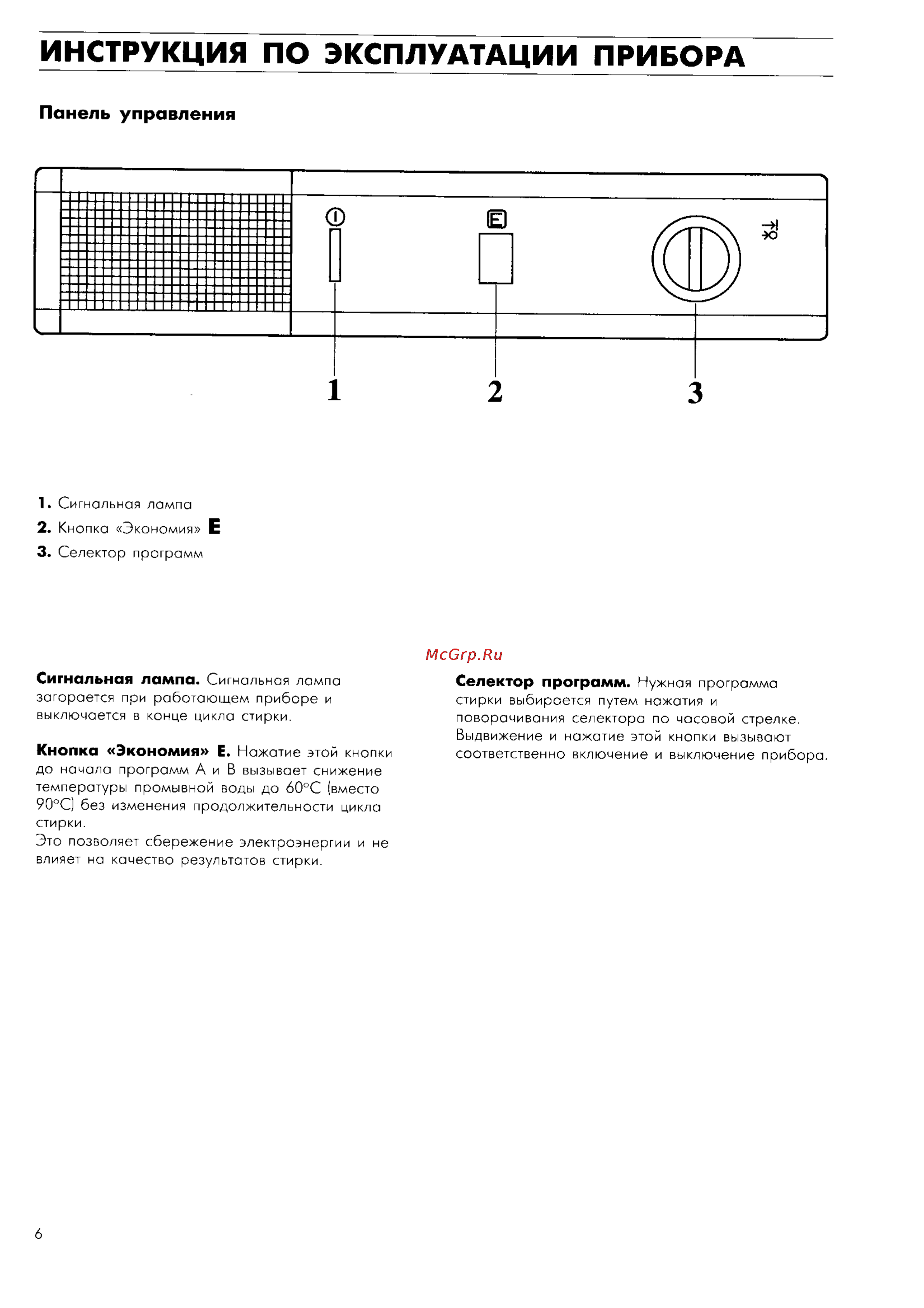 Zanussi Z 703 C [6/14] Панель управления