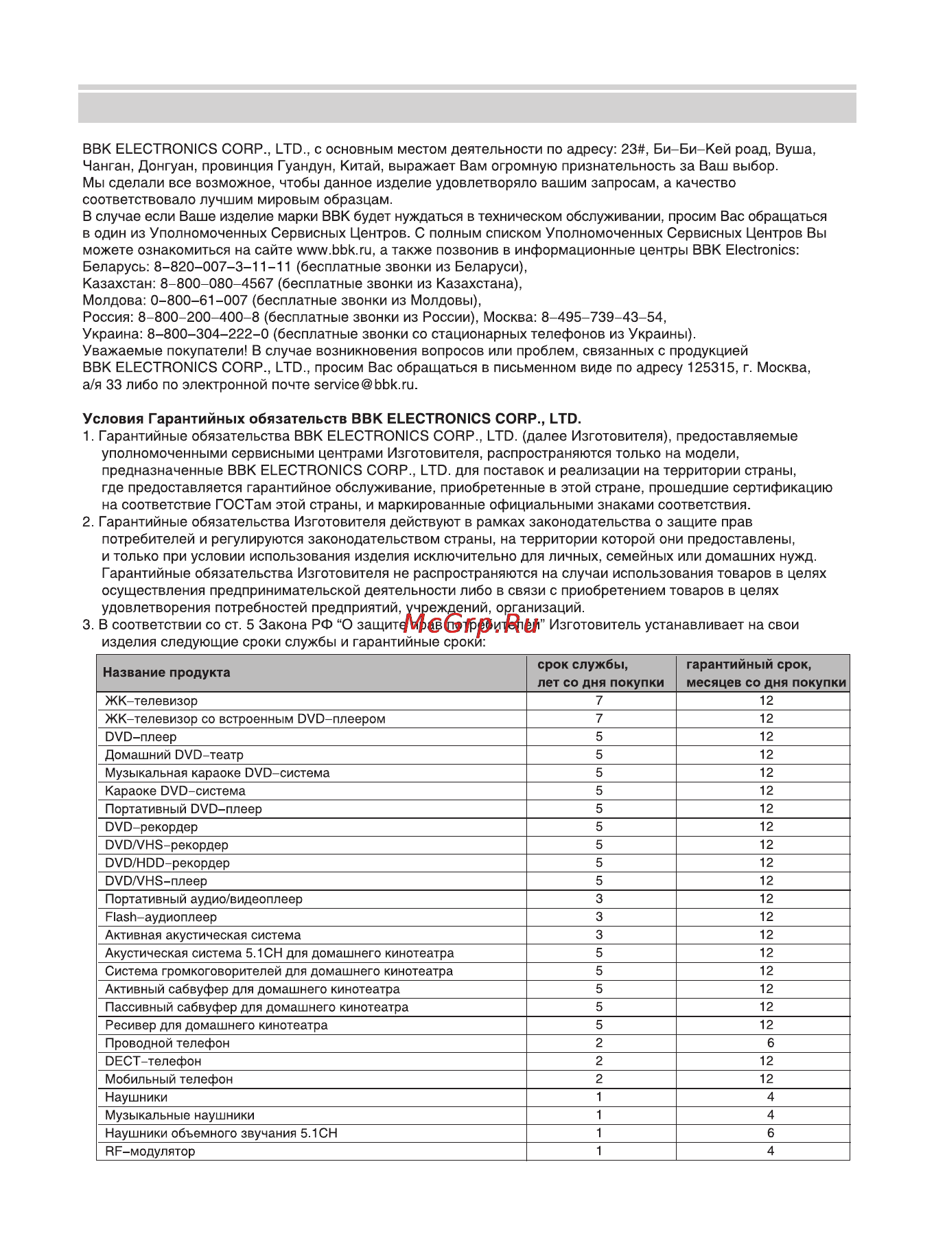 BBK BKD-323A RU [23/26] Прочее