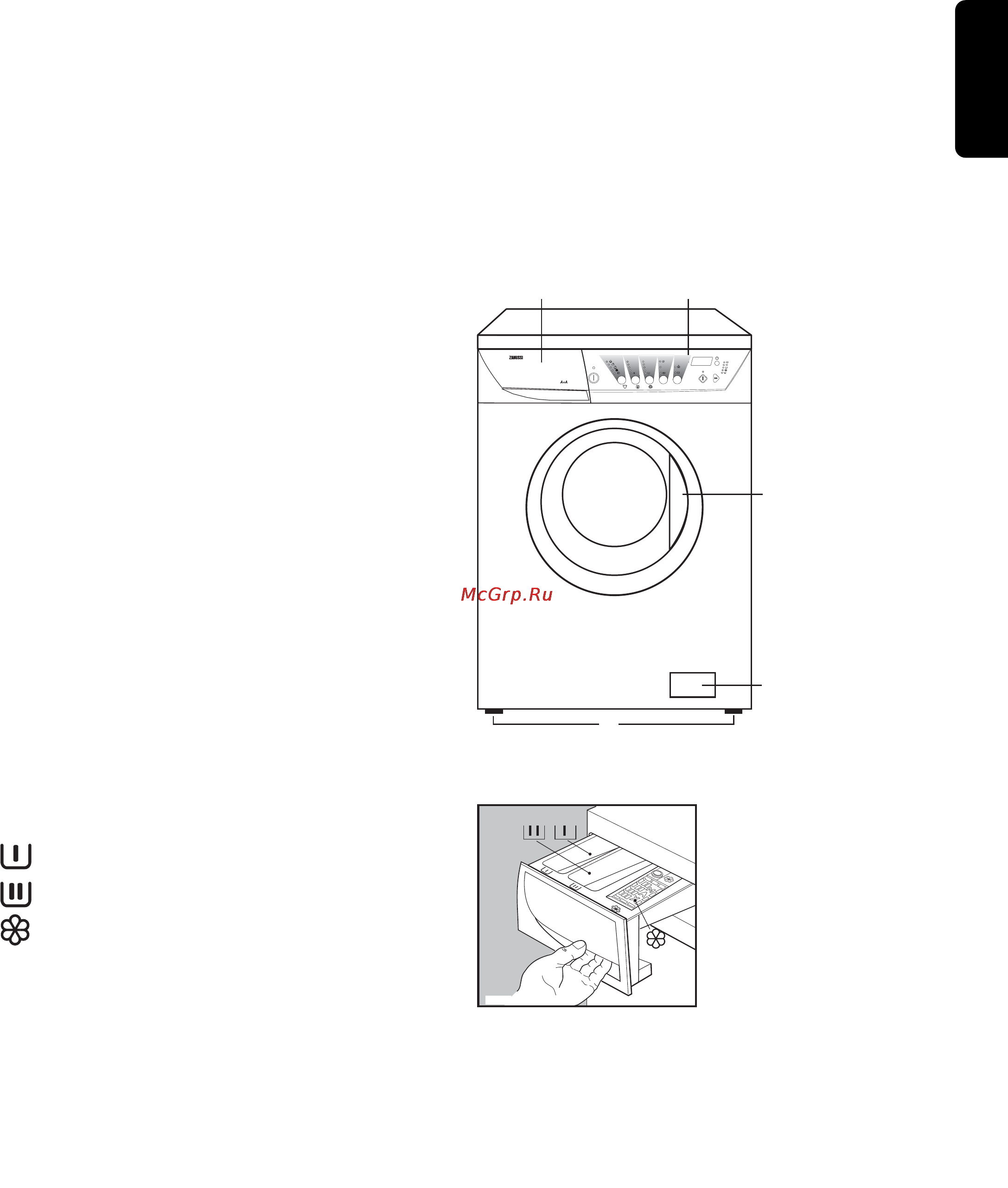 Zanussi ZWF 1440 [5/68] Beskrivning av maskinen