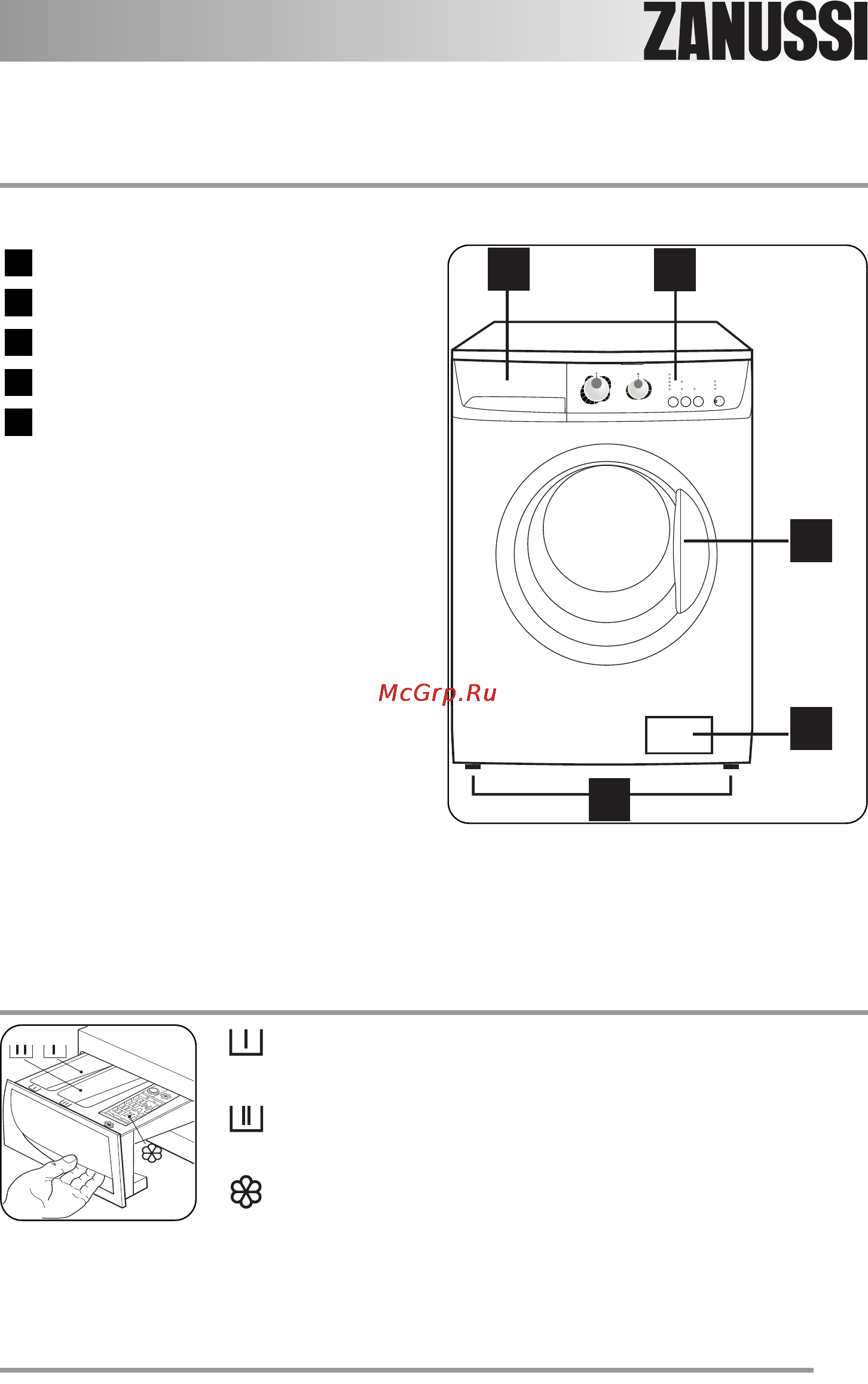 Zanussi ZWF 3105 [5/56] Дозатор моющих средств