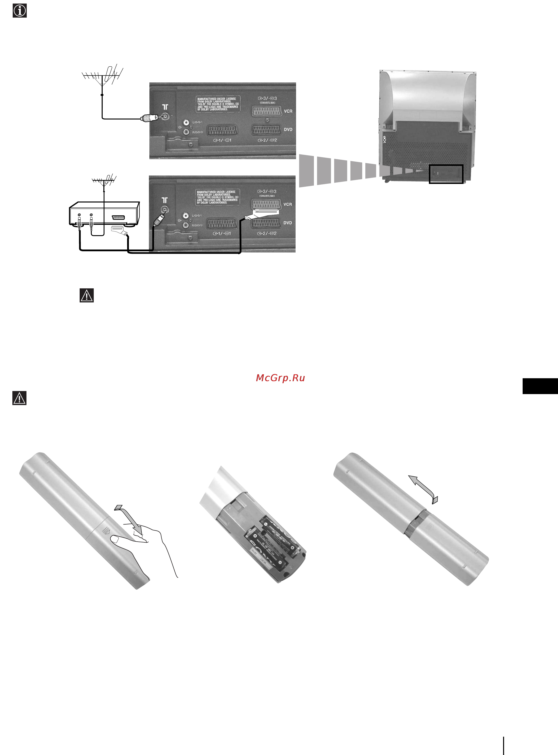 Sony KP-44PX2 [102/146] Podłączanie anteny i magnetowidu