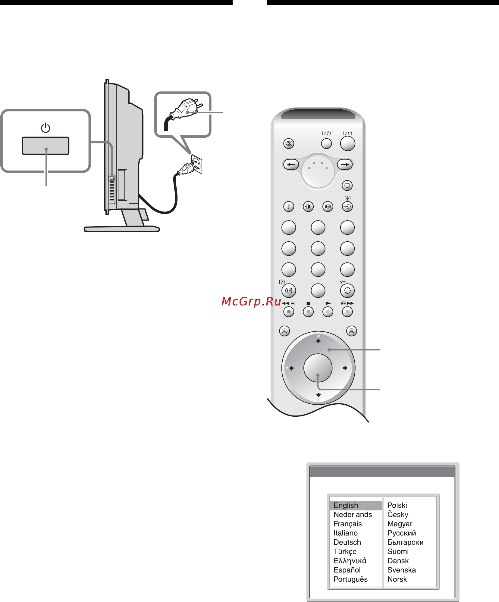 Sony BRAVIA KLV-W40A10E [138/211] Включение телевизора