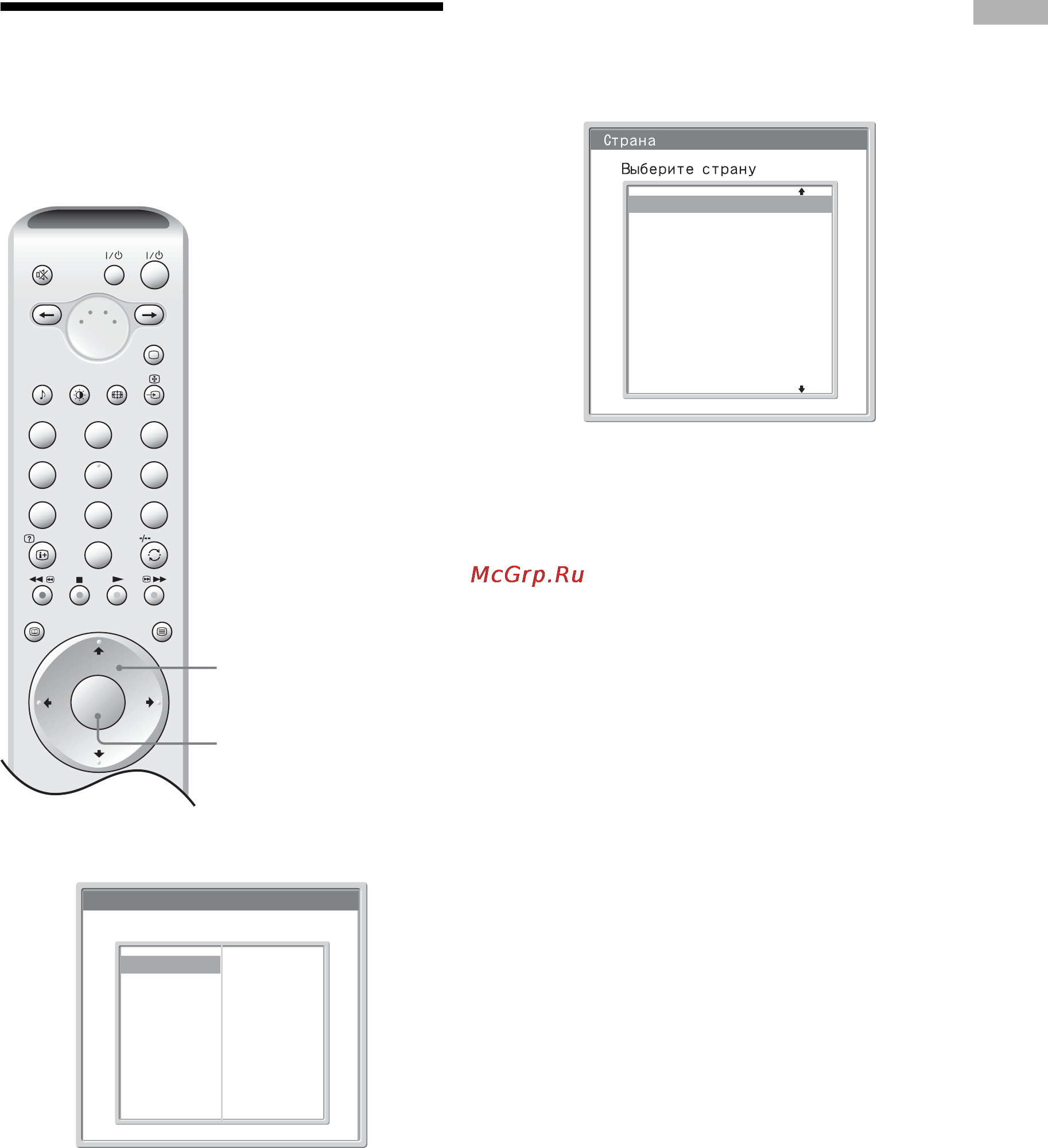 Sony BRAVIA KLV-V26A10E [141/215] Выбор языка и страны региона