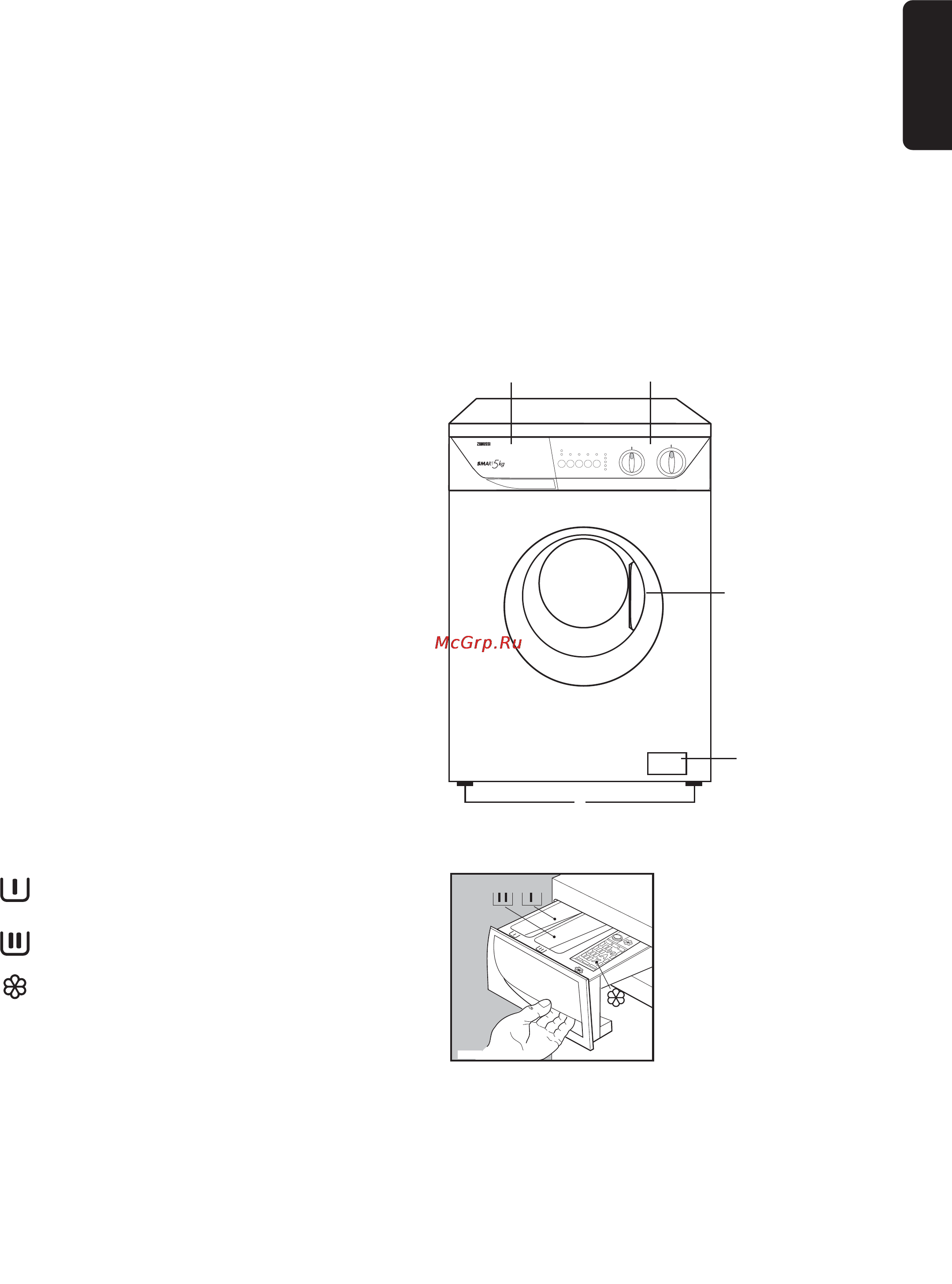 Zanussi FE 802 [7/33] Дозатор моющих средств