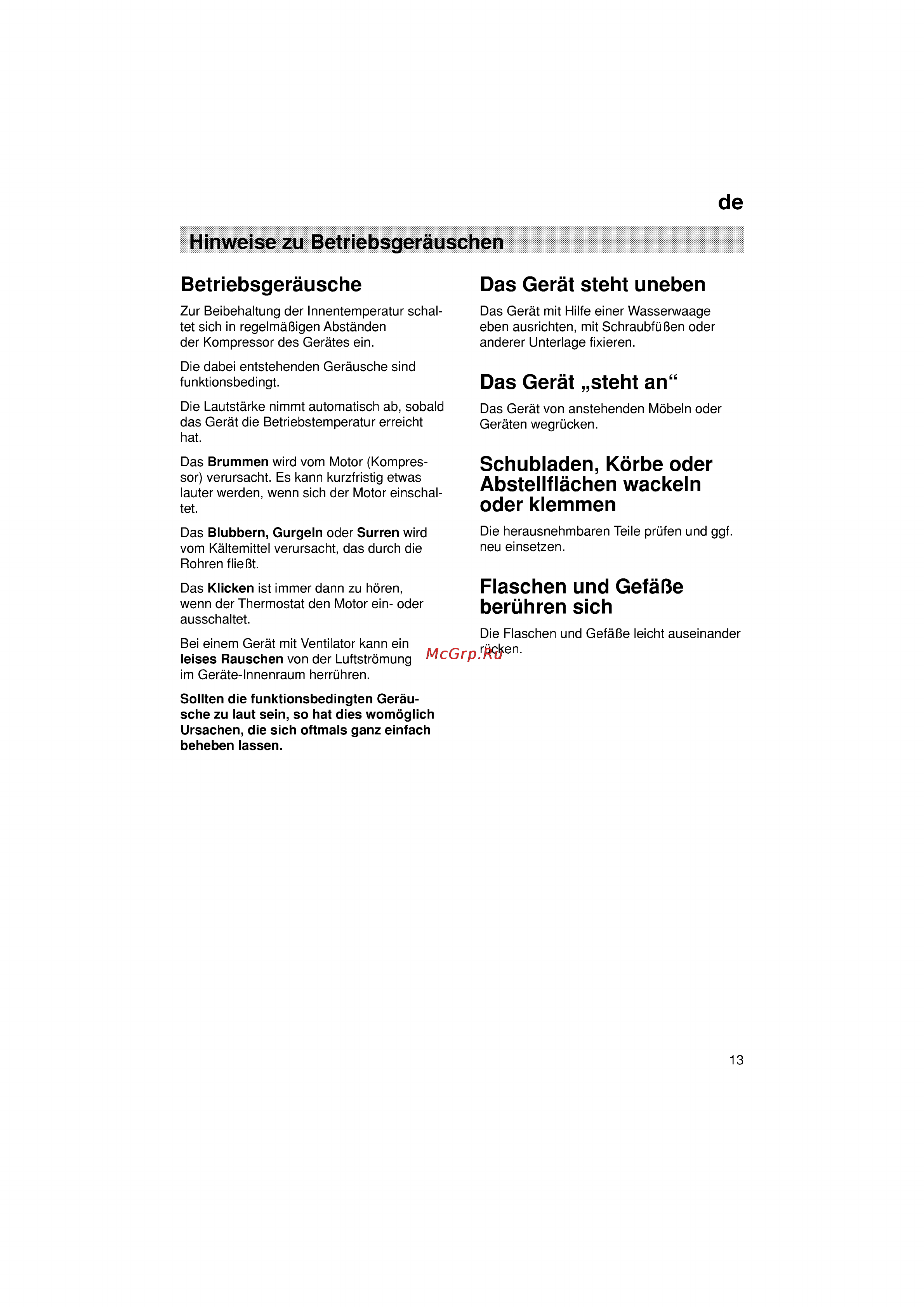Siemens KG36VY40 [13/96] Betriebsgeräusche