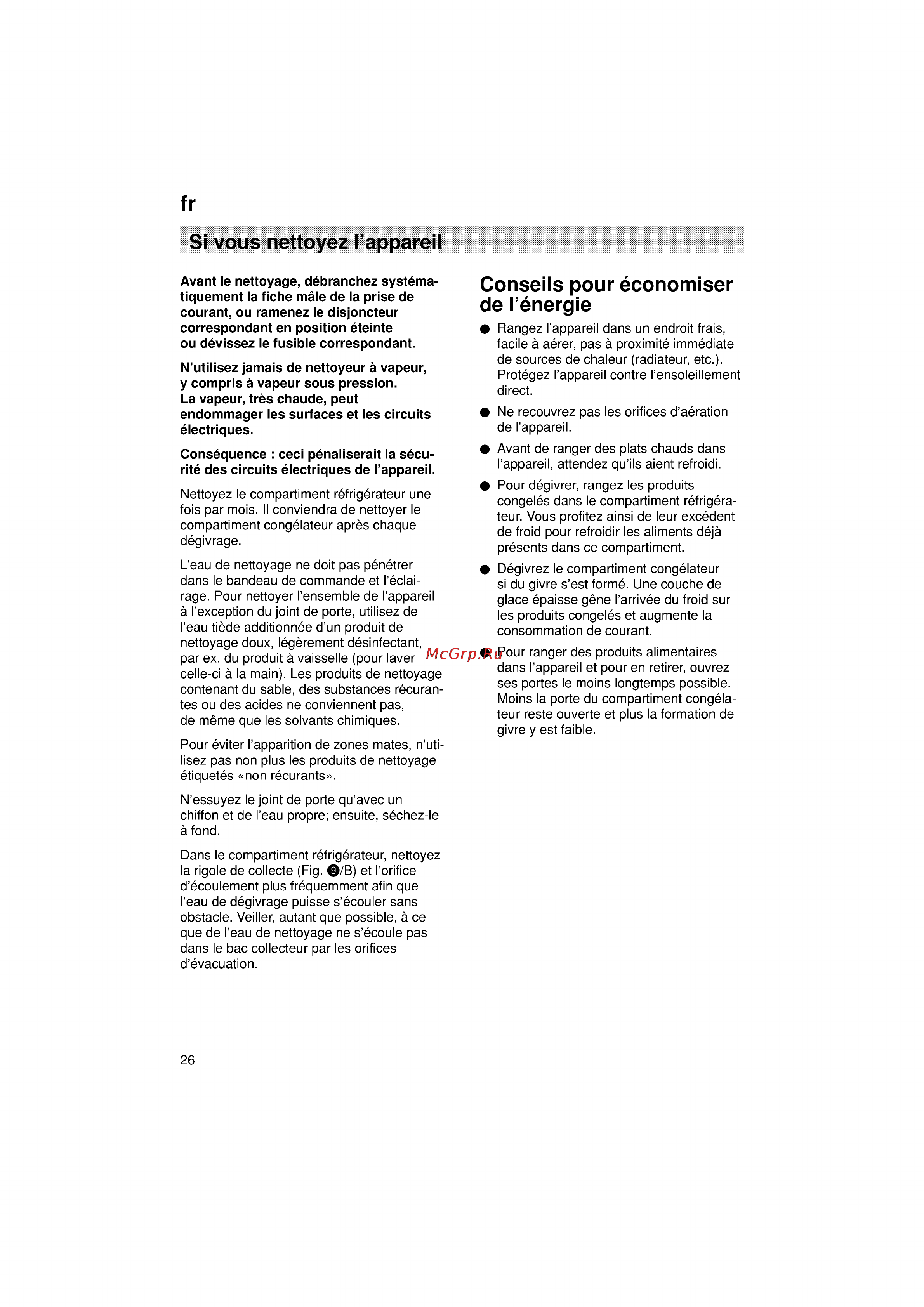 Siemens KG36VY40 [26/96] Conseils pour économiser de l énergie
